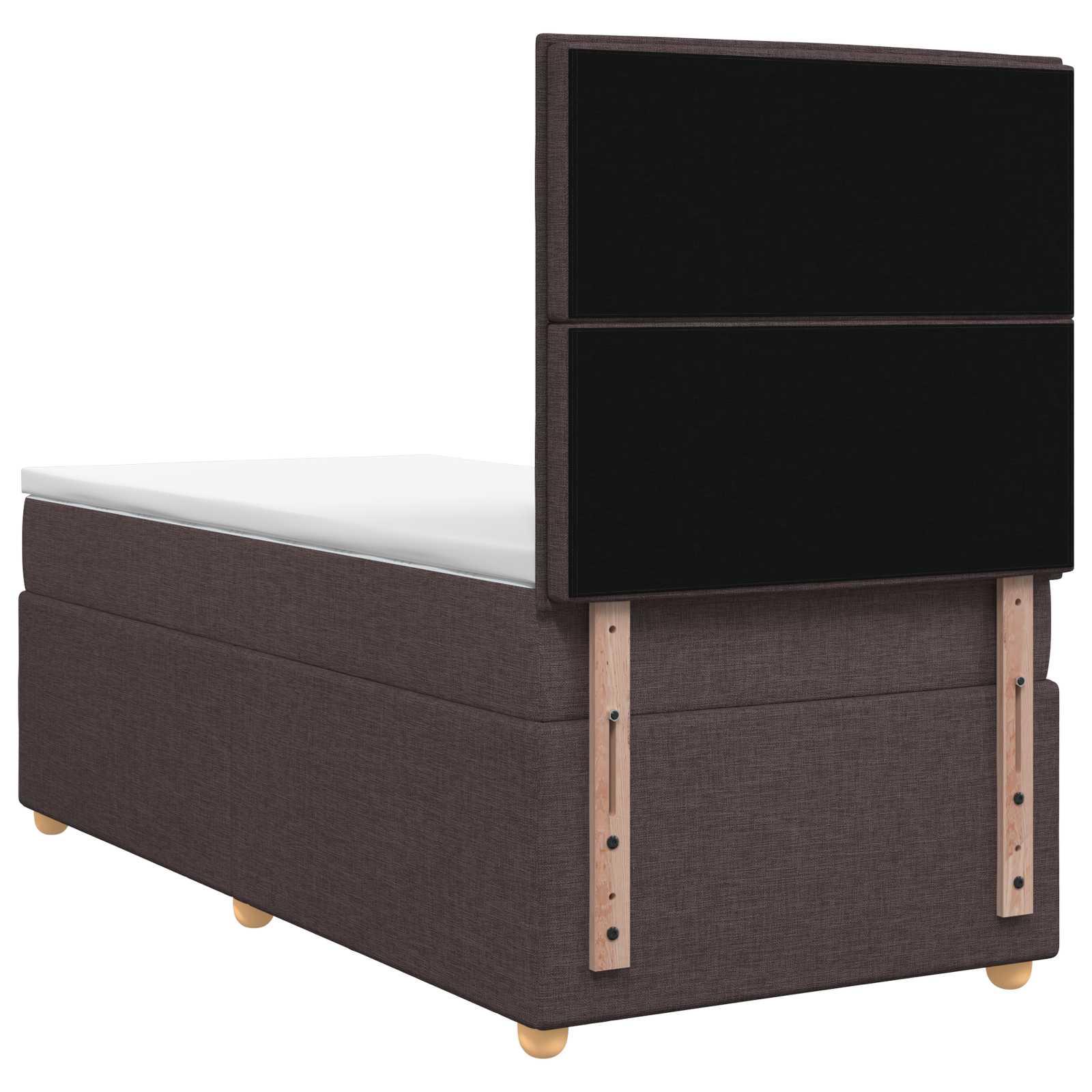 Boxspringbed met matras Donkerbruin 90 x 190 cm Stof – afbeelding 7