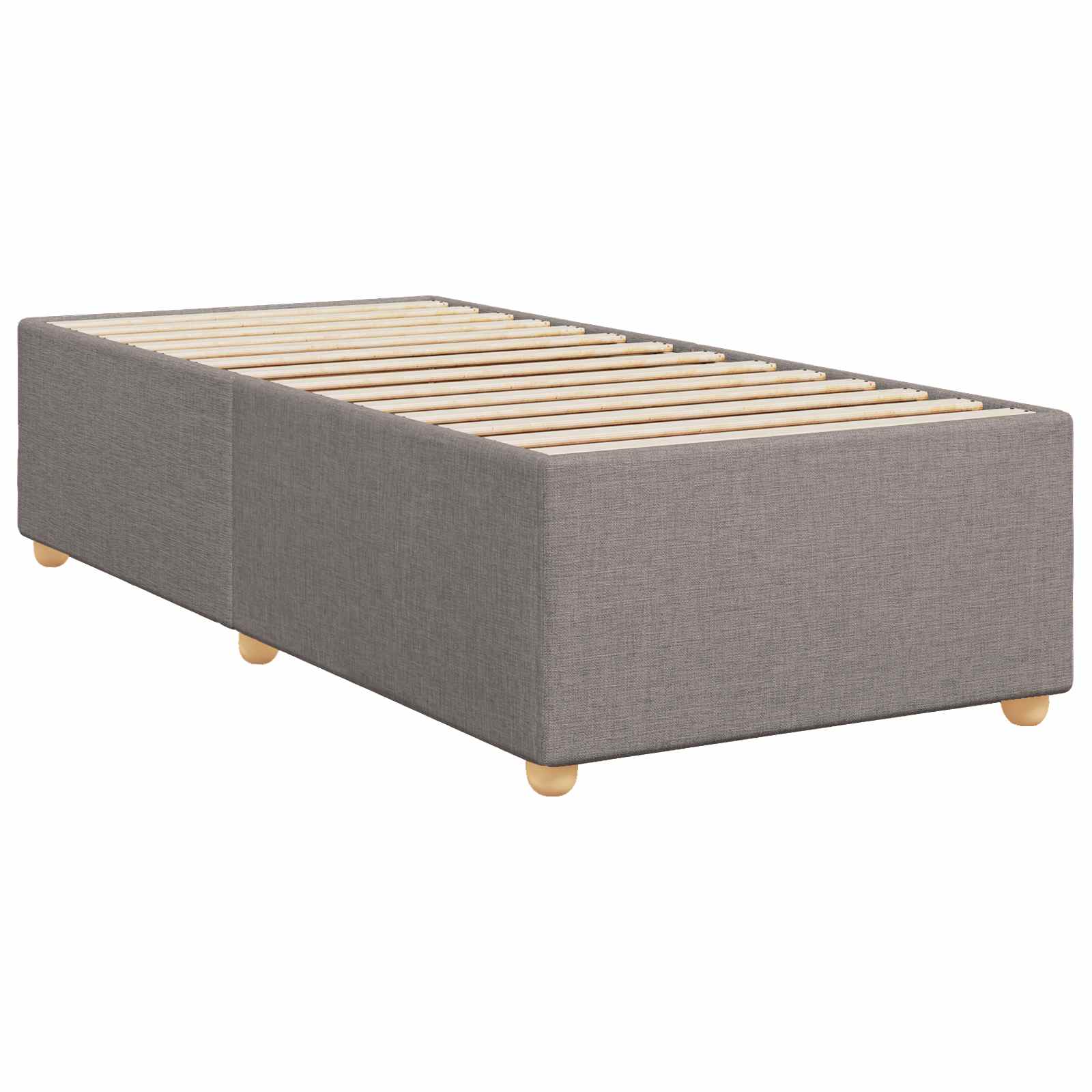 Boxspringbed met matras met hoofdeinde Taupe 100 x 200 cm Stof – afbeelding 4