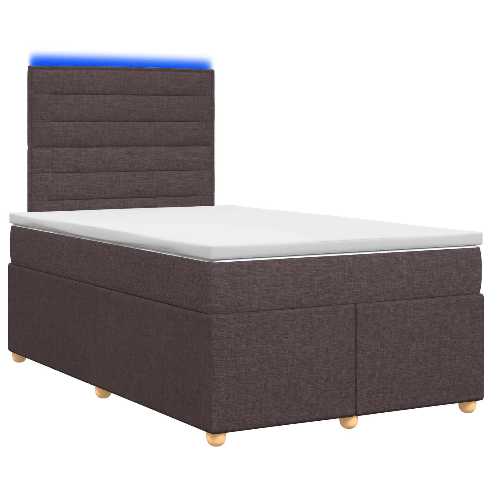 Boxspringbed met matras Donkerbruin 120 x 190 cm Stof