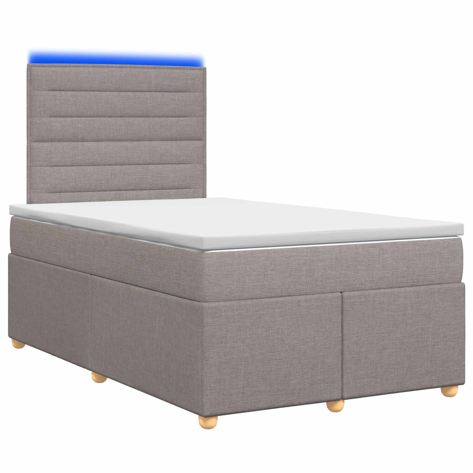 Boxspringbed met matras met hoofdeinde Taupe 120 x 190 cm Stof
