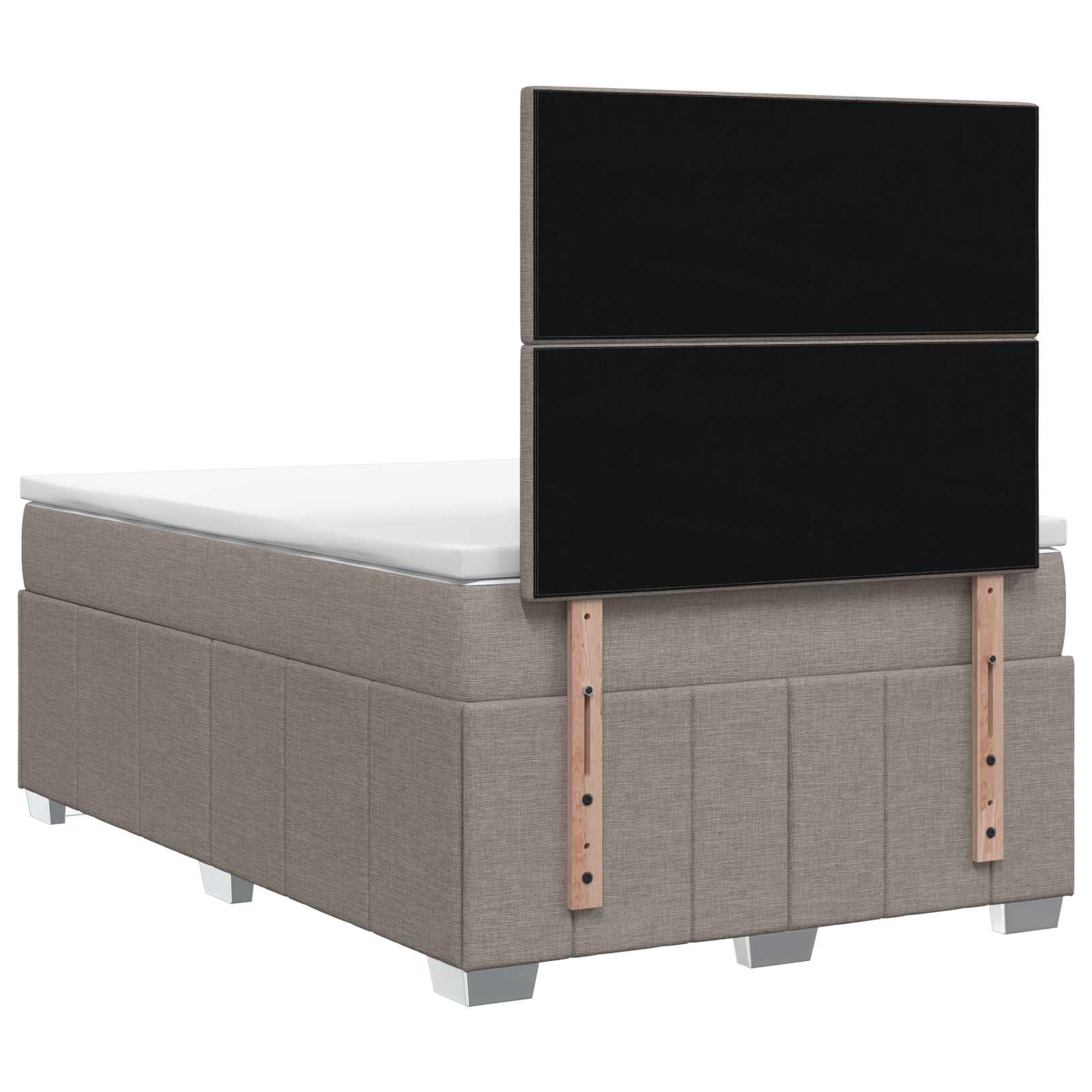 LED Boxspring Bed met Matras Taupe 120 x 190 cm Stof – afbeelding 7