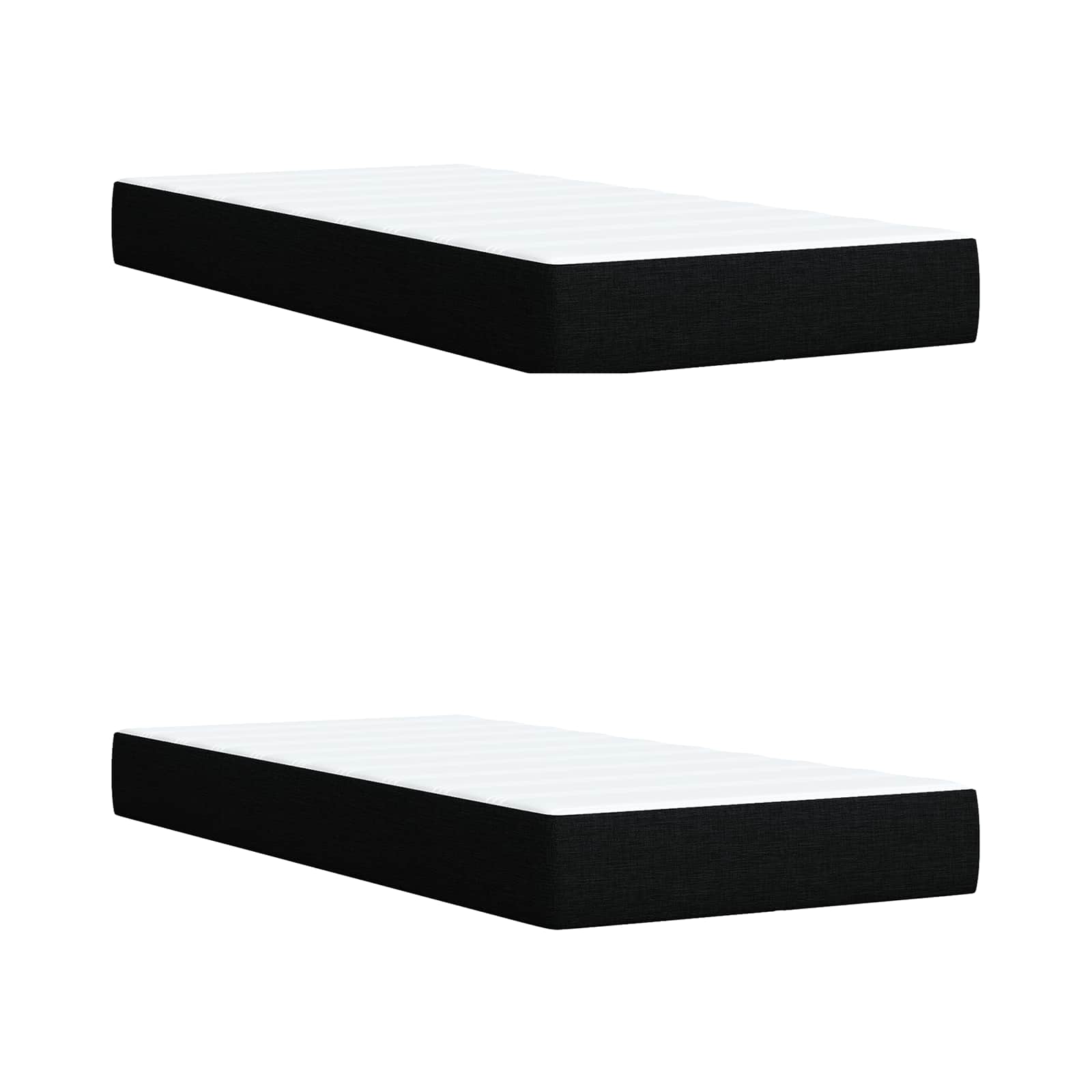 LED Boxspring Bed met Matras Zwart 200 x 200 cm Stof – afbeelding 6