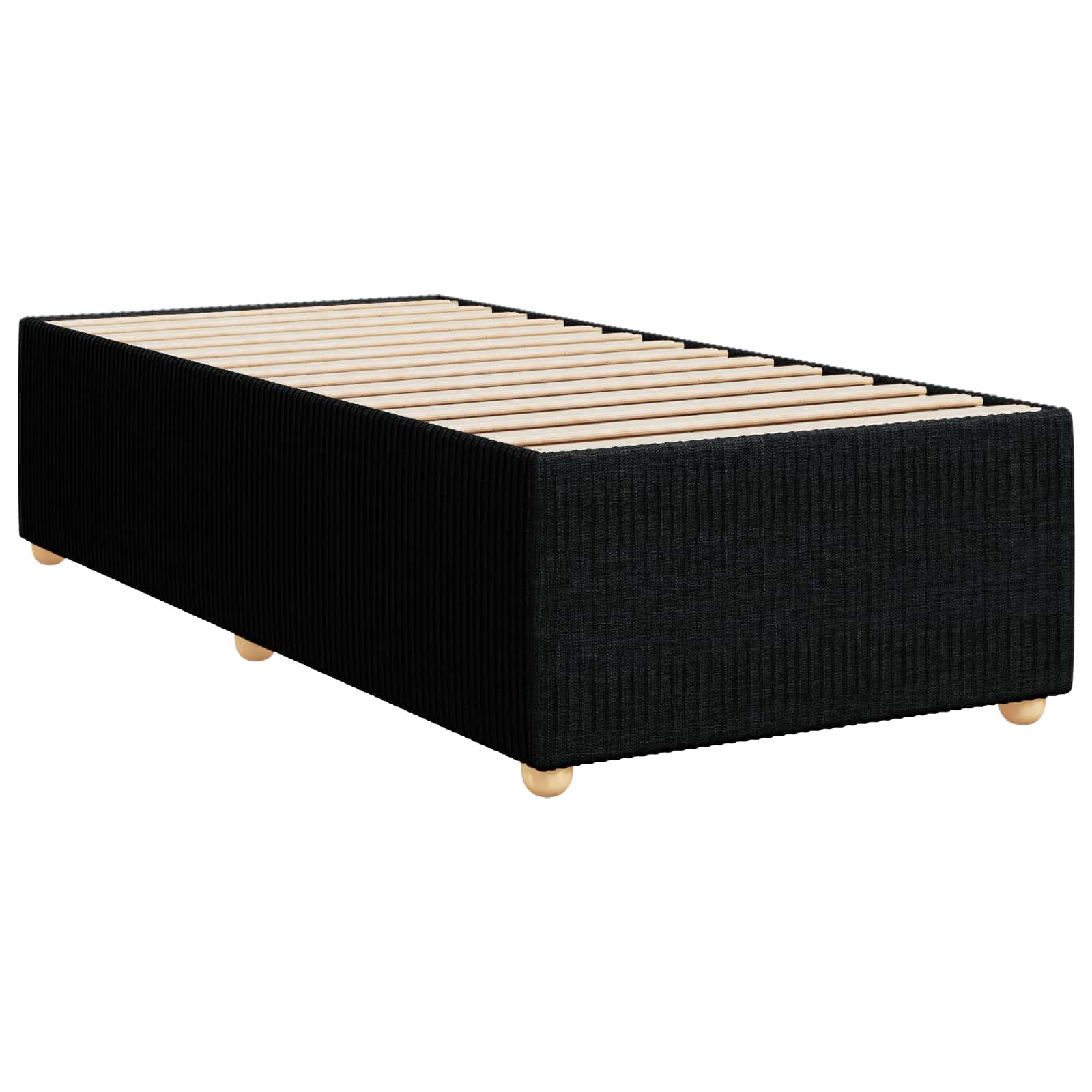 LED Boxspring Bed met Matras Zwart 100 x 200 cm Stof – afbeelding 4