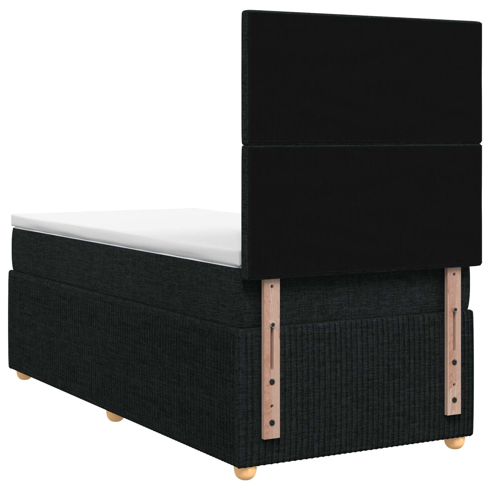 LED Boxspring Bed met Matras Zwart 100 x 200 cm Stof – afbeelding 7