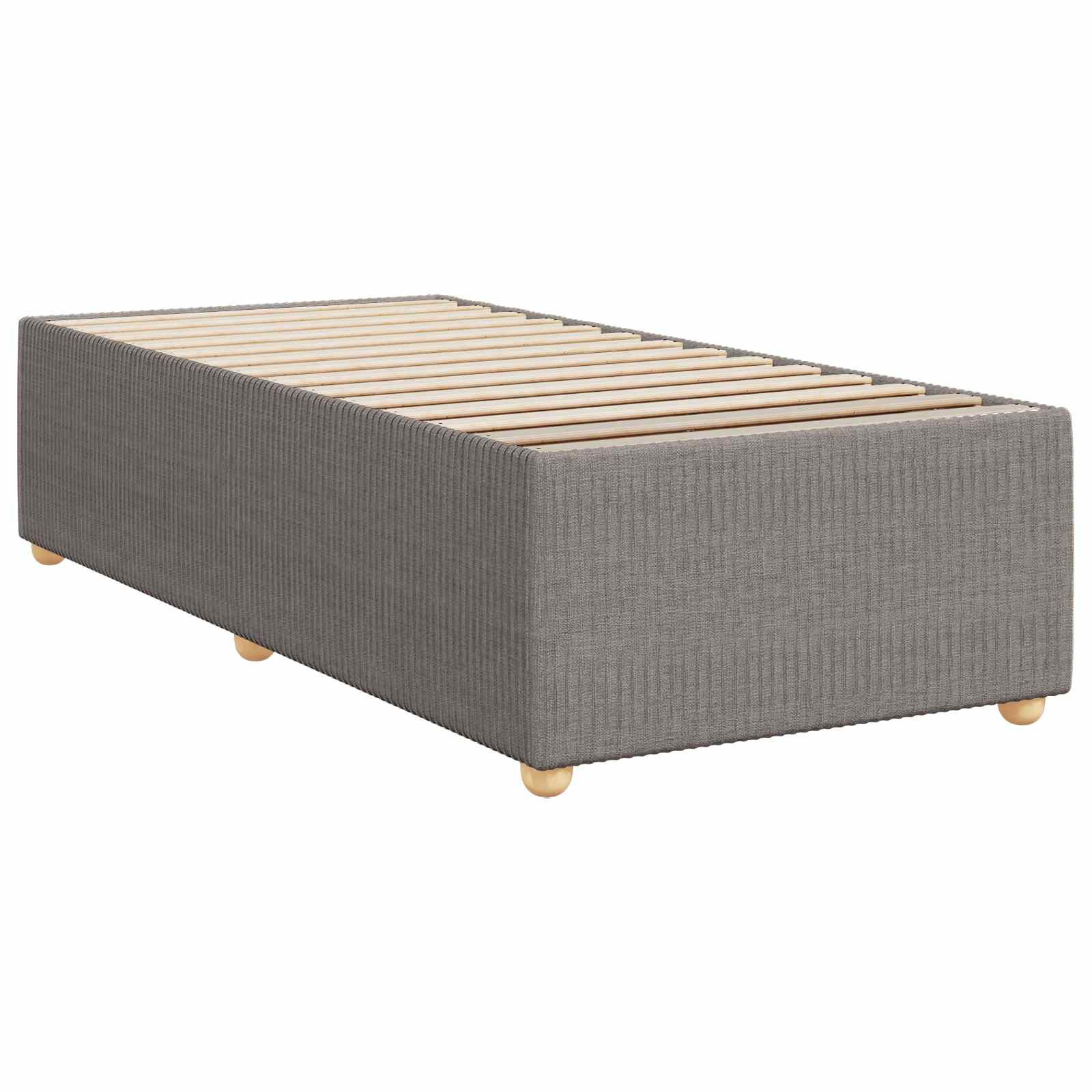 LED Boxspring Bed met Matras Taupe 100 x 200 cm Stof – afbeelding 4