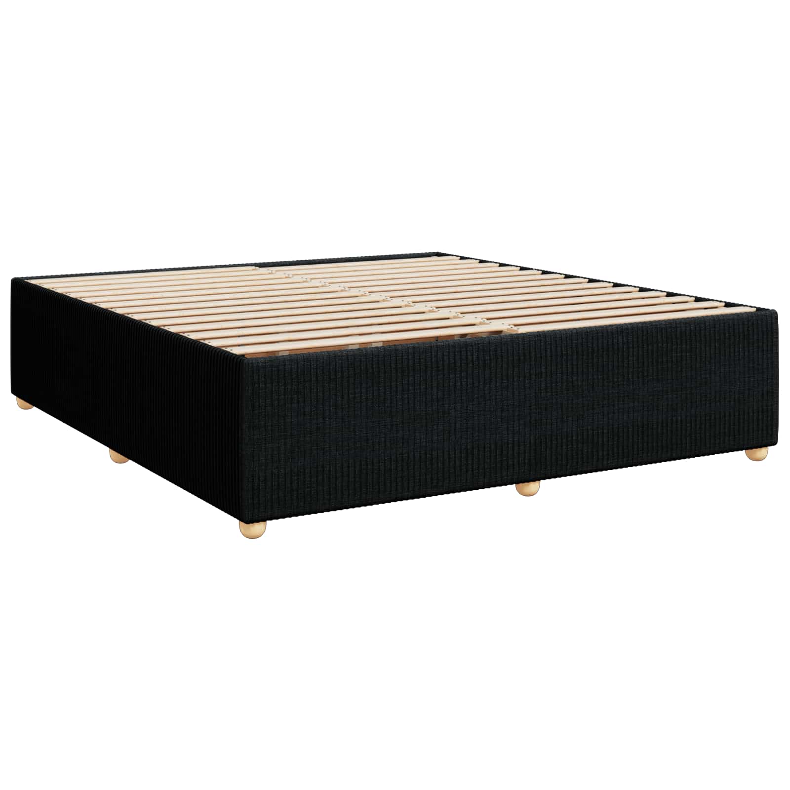 LED Boxspring Bed met Matras Zwart 200 x 200 cm Stof – afbeelding 5