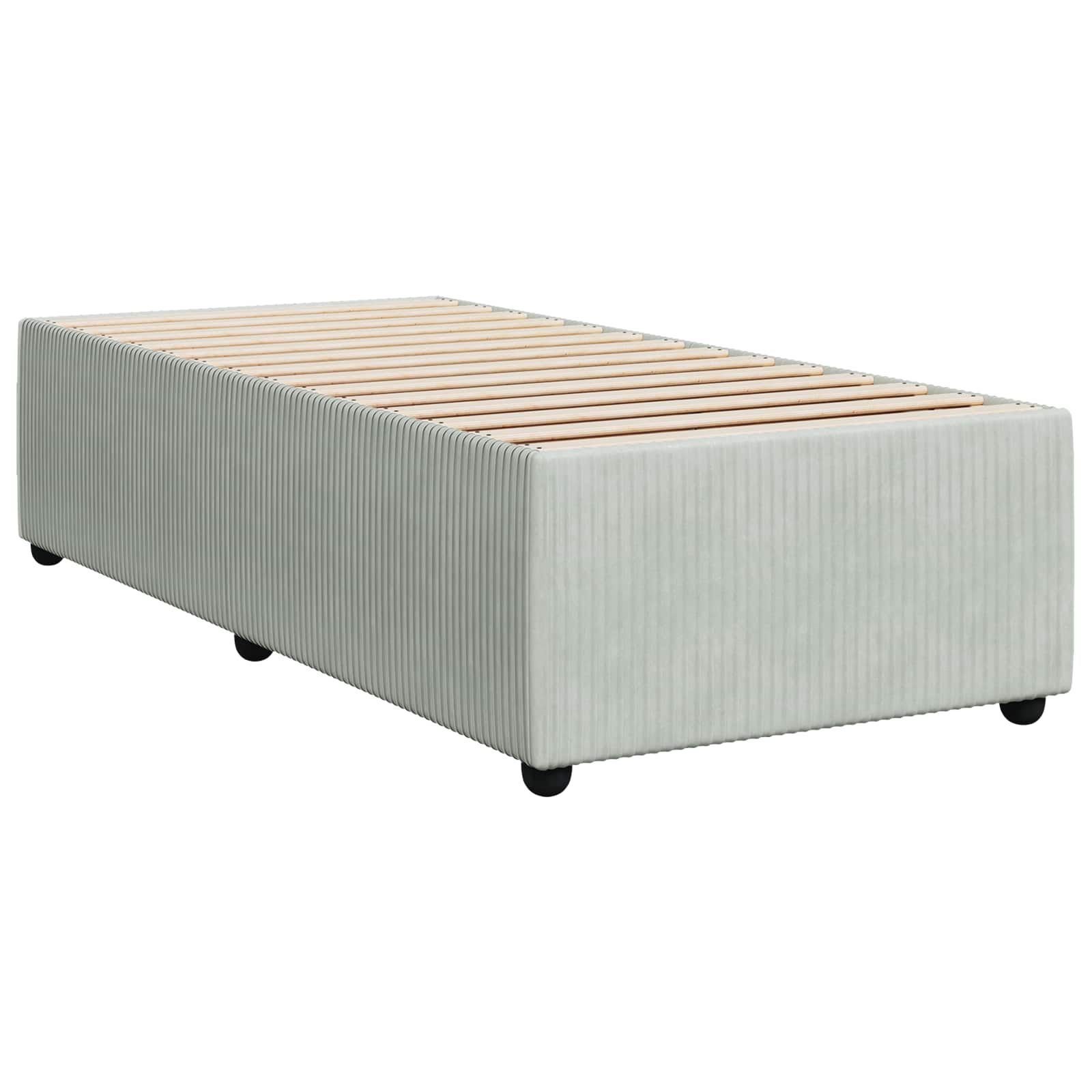 LED Boxspring Bed met Matras Lichtgrijs 80 x 200 cm Fluweel – afbeelding 4