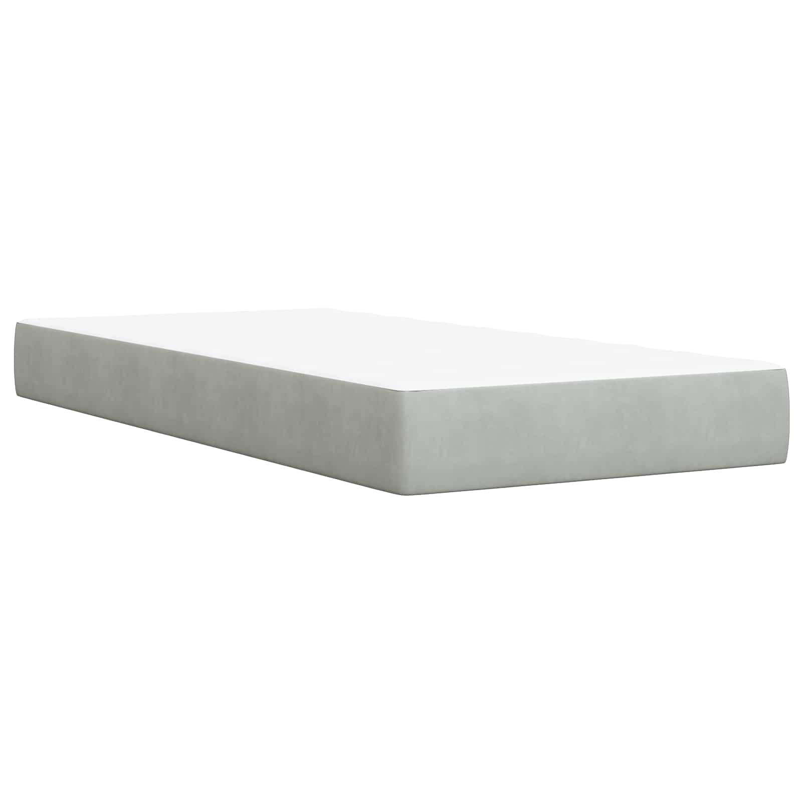LED Boxspring Bed met Matras Lichtgrijs 80 x 200 cm Fluweel – afbeelding 5