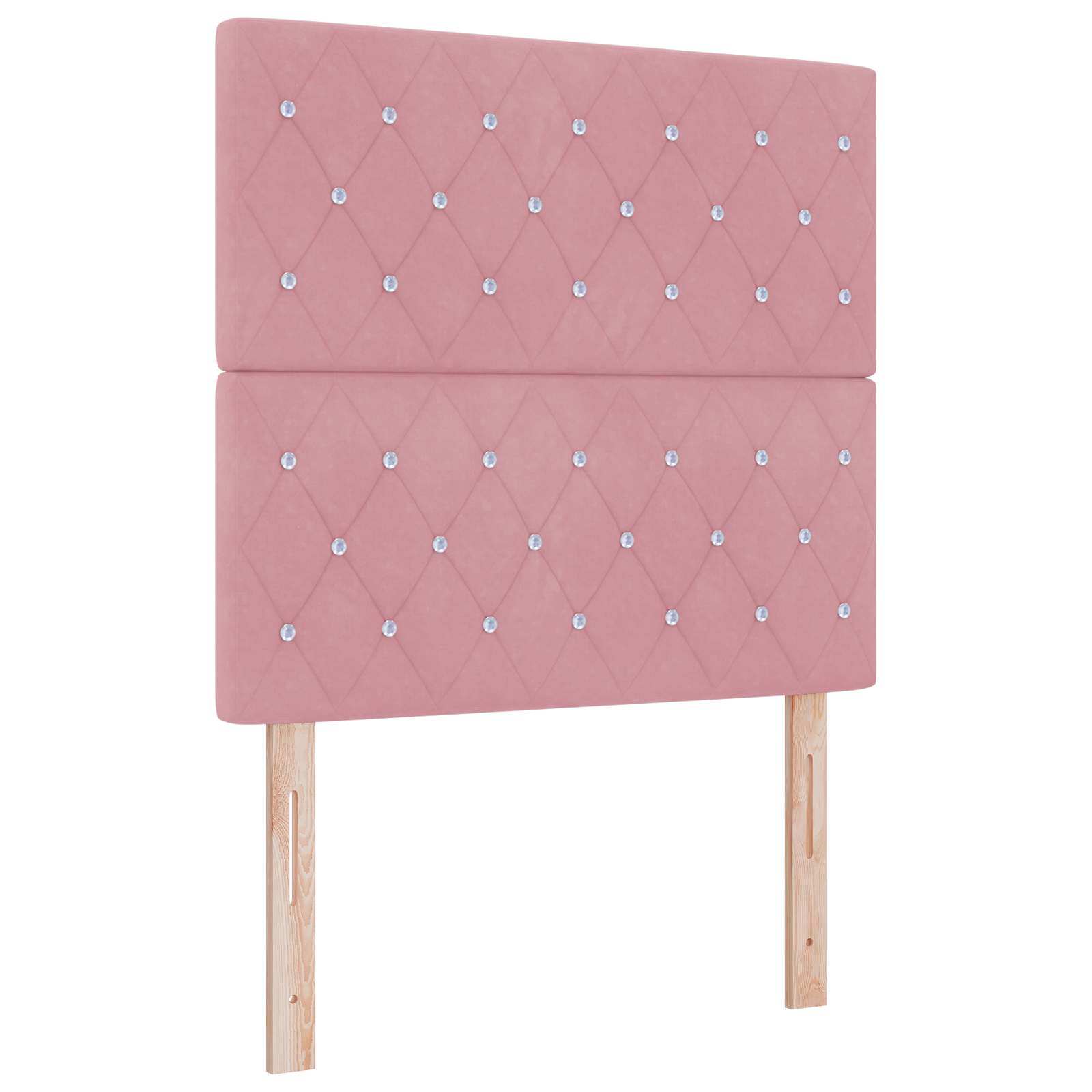 LED Boxspring Bed met Matras Roze 120 x 200 cm Fluweel – afbeelding 3