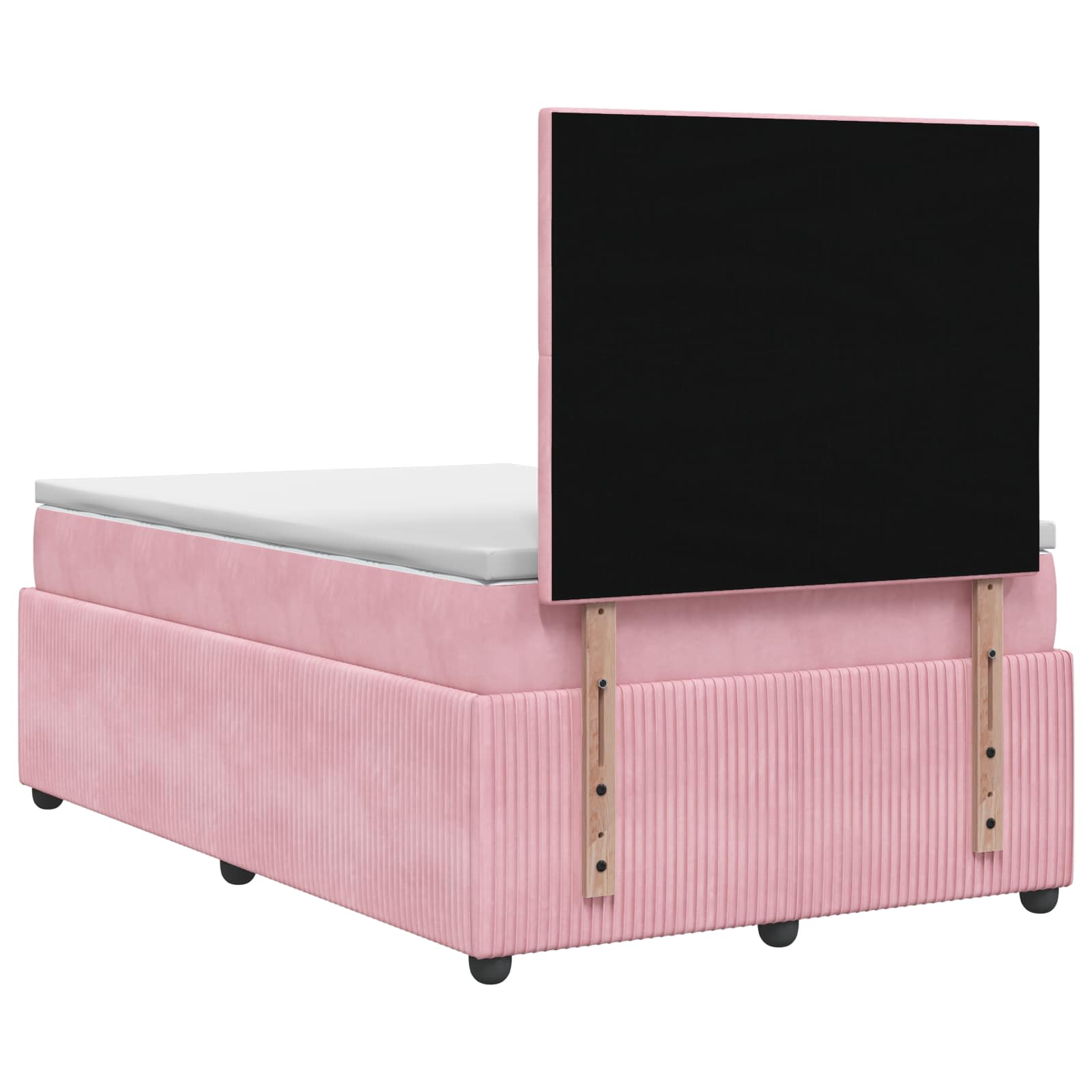 LED Boxspring Bed met Matras Roze 120 x 200 cm Fluweel – afbeelding 7