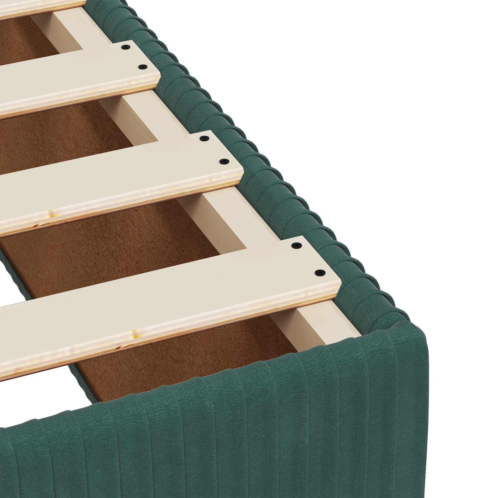 LED Boxspring Bed met Matras Donkergroen 160 x 200 cm Fluweel – afbeelding 10
