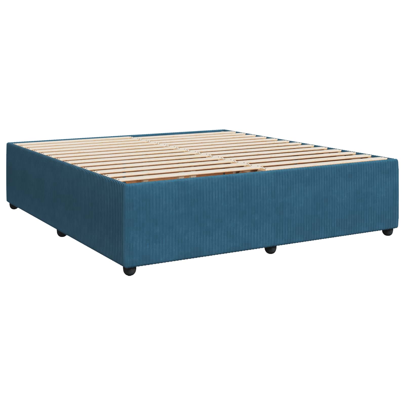 LED Boxspring Bed met Matras Blauw 180 x 200 cm Fluweel – afbeelding 5