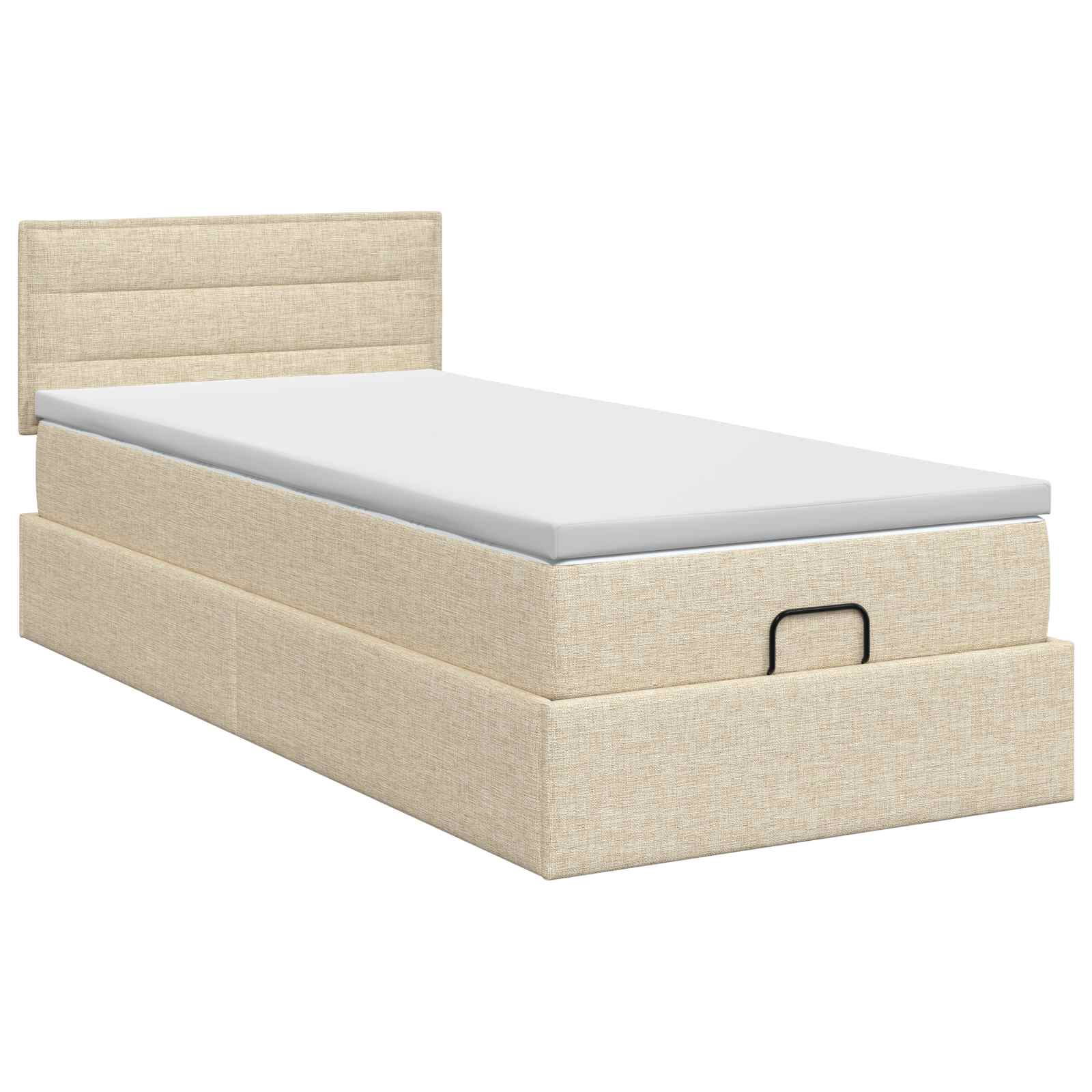 Ottoman bed met matras Crèmekleurig 90 x 200 cm Stof – afbeelding 7