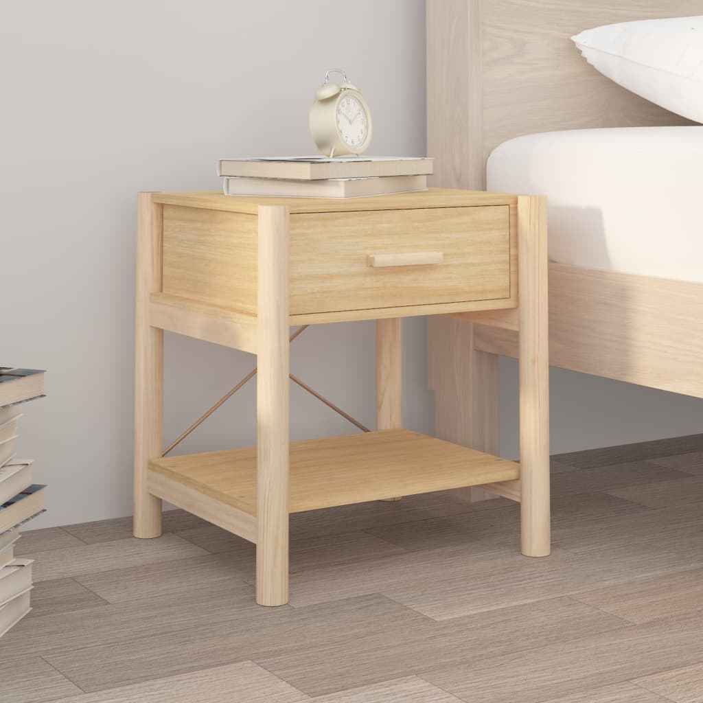 Nachtkastjes 2 st 42x38x45 cm bewerkt hout – afbeelding 3