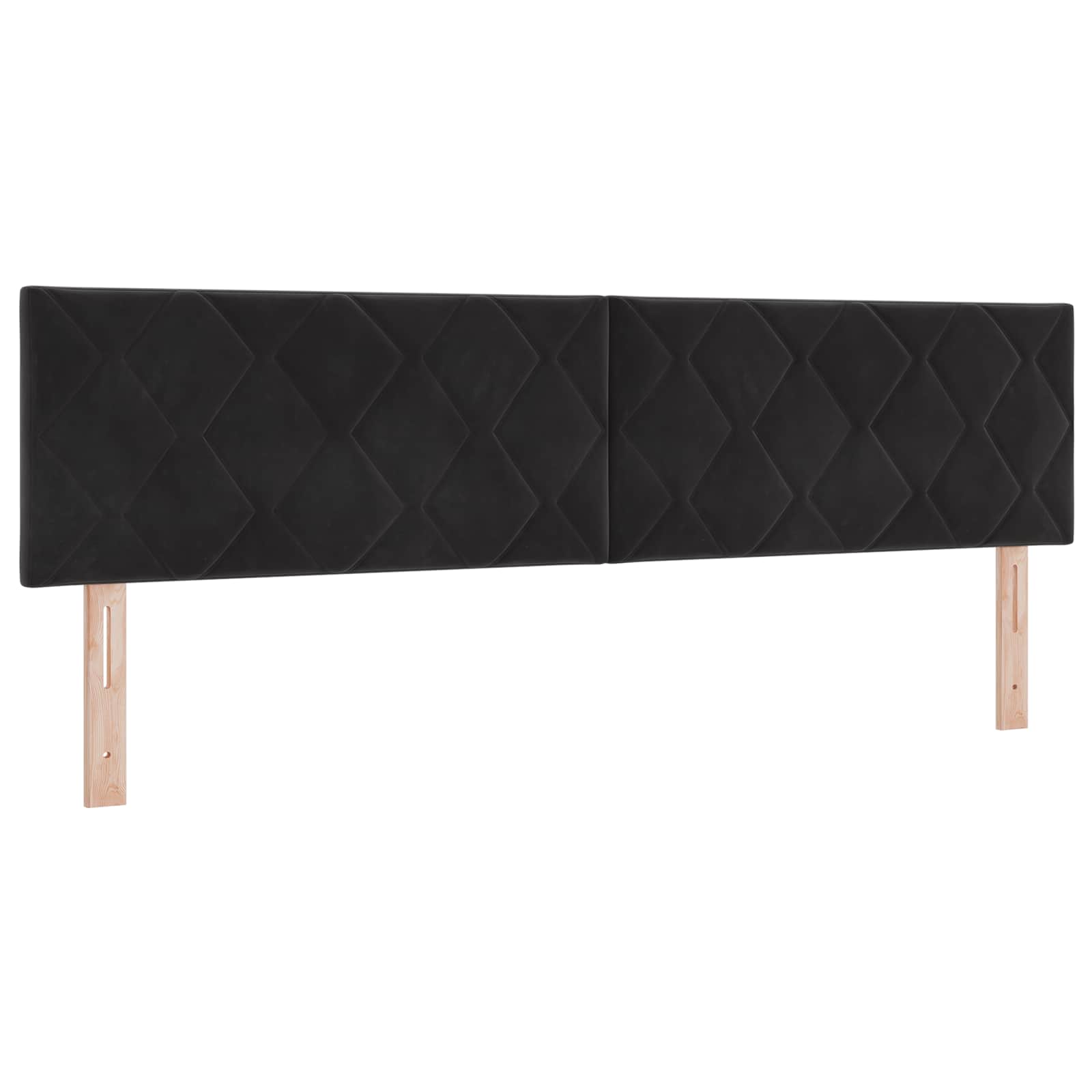 Ottoman bed met matras met hoofdeinde 2 st Zwart Fluweel – afbeelding 3