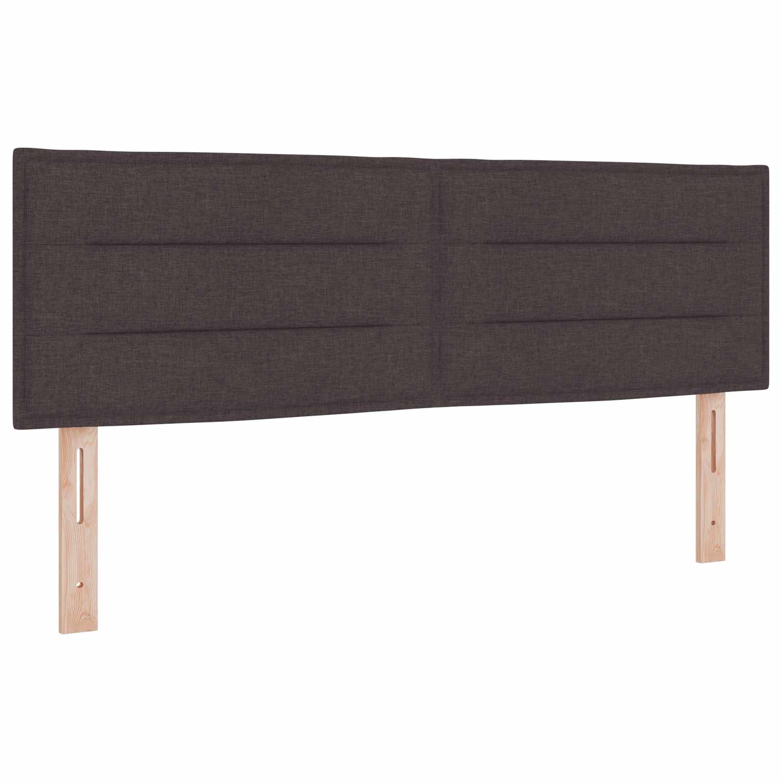 Ottoman Bed met Matrassen en LED Donkerbruin 140 x 190 cm Stof – afbeelding 3