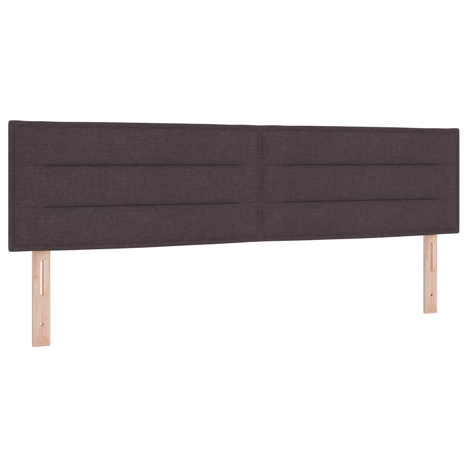 Ottoman Bed met Matrassen en LED Donkerbruin 180 x 200 cm Stof – afbeelding 3