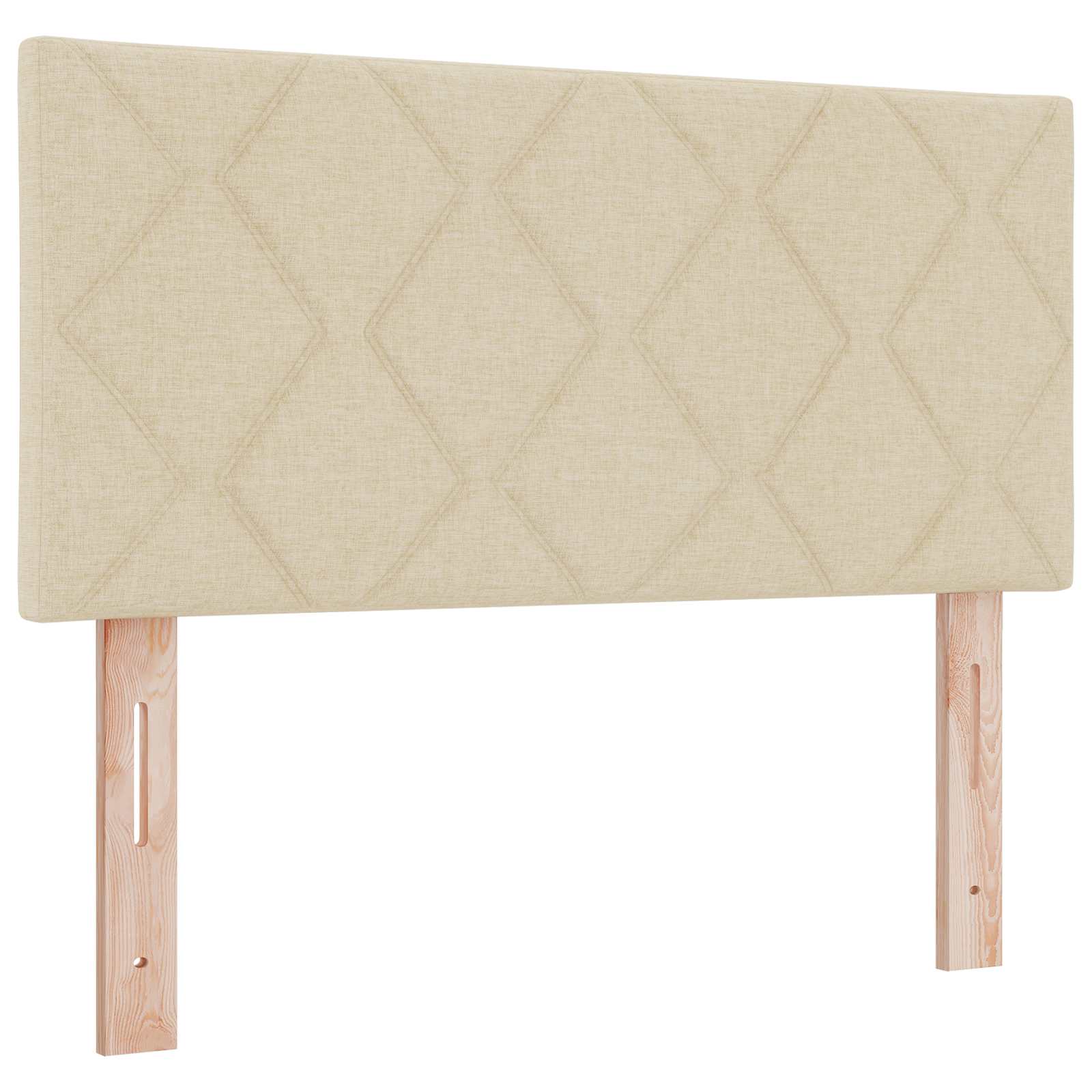 Ottoman Bed met Matrassen en LED Crèmekleurig 90 x 200 cm Stof – afbeelding 3