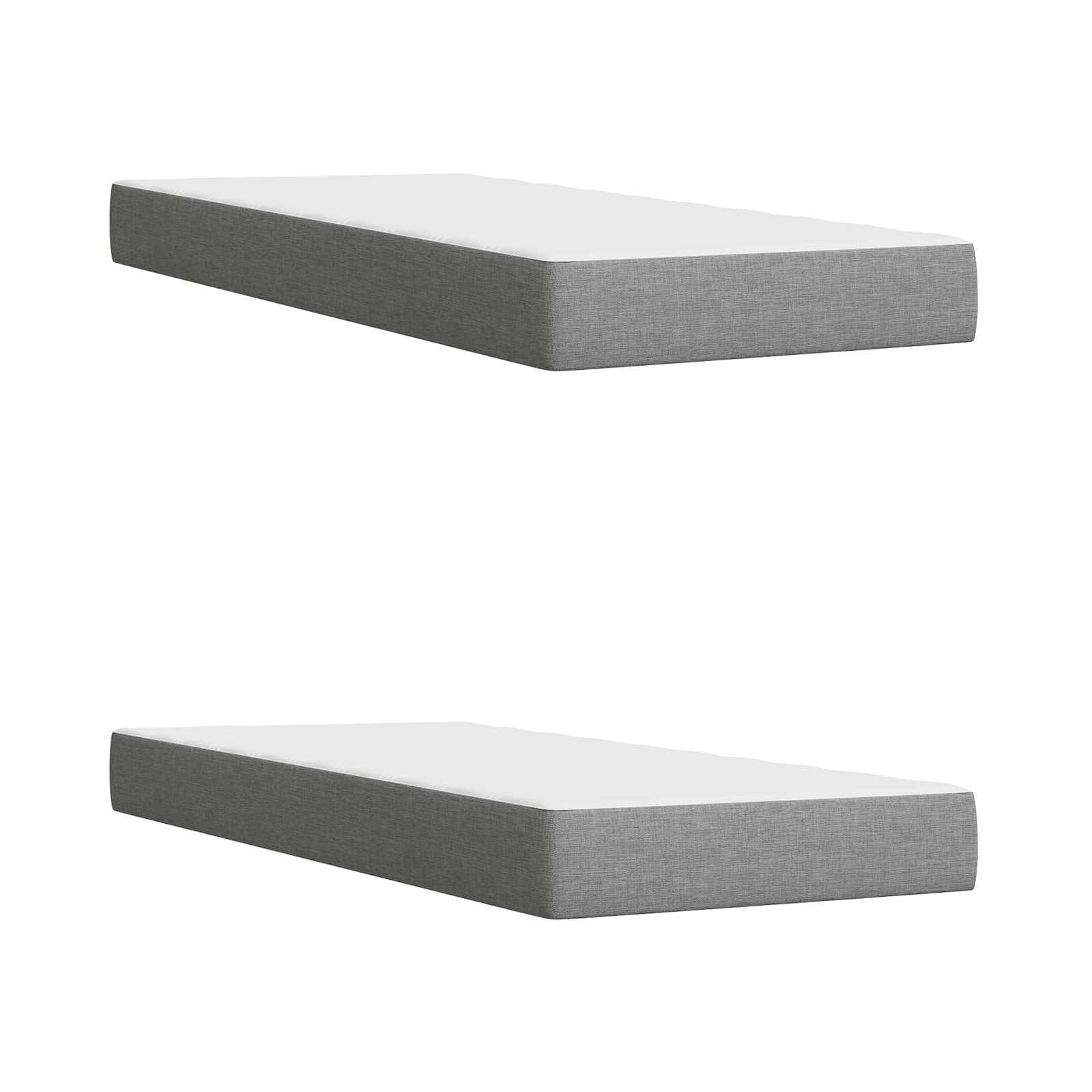 Ottoman Bed met Matrassen en LED Lichtgrijs 200 x 200 cm Stof – afbeelding 5