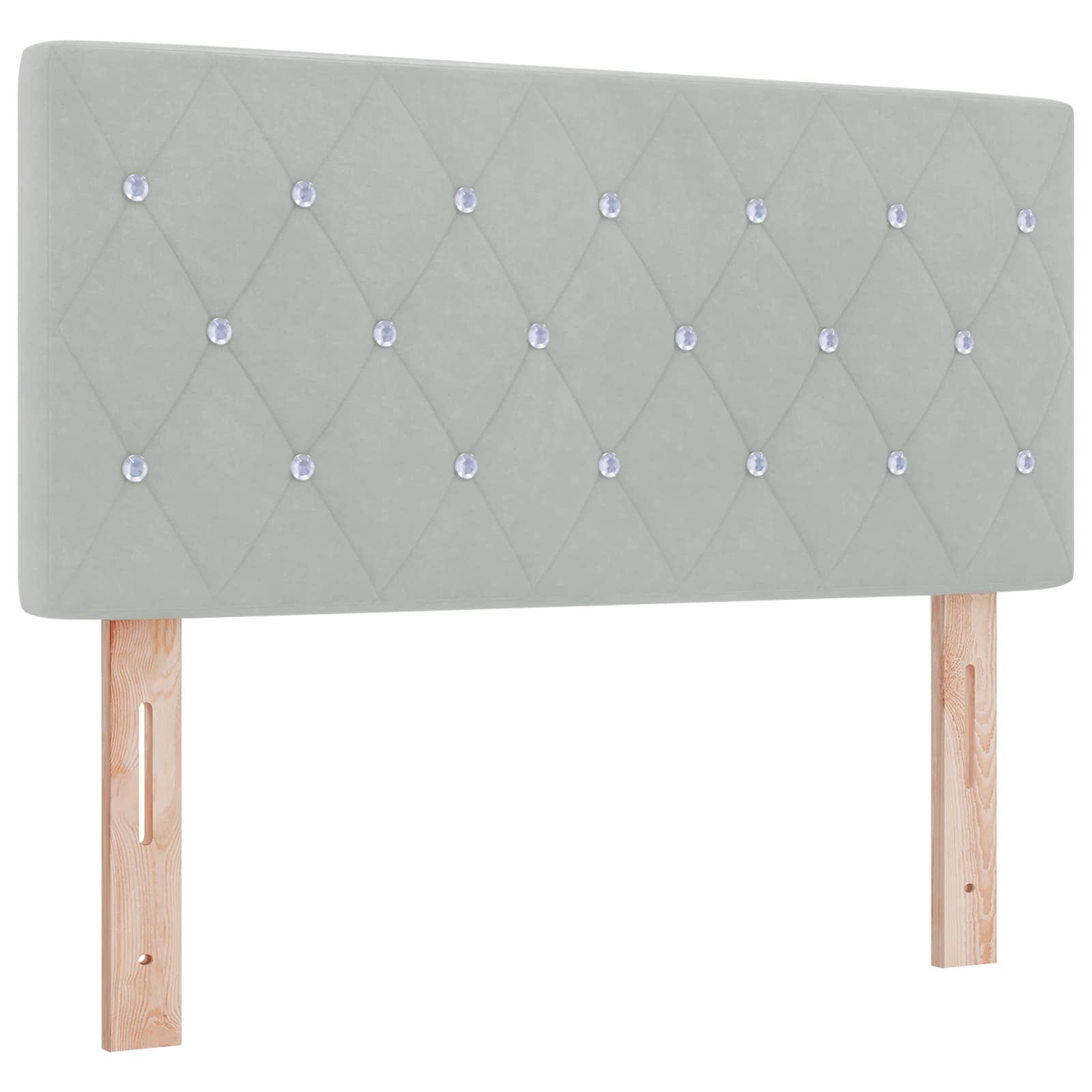 Ottoman Bed met Matrassen en LED Lichtgrijs 120 x 190 cm – afbeelding 3