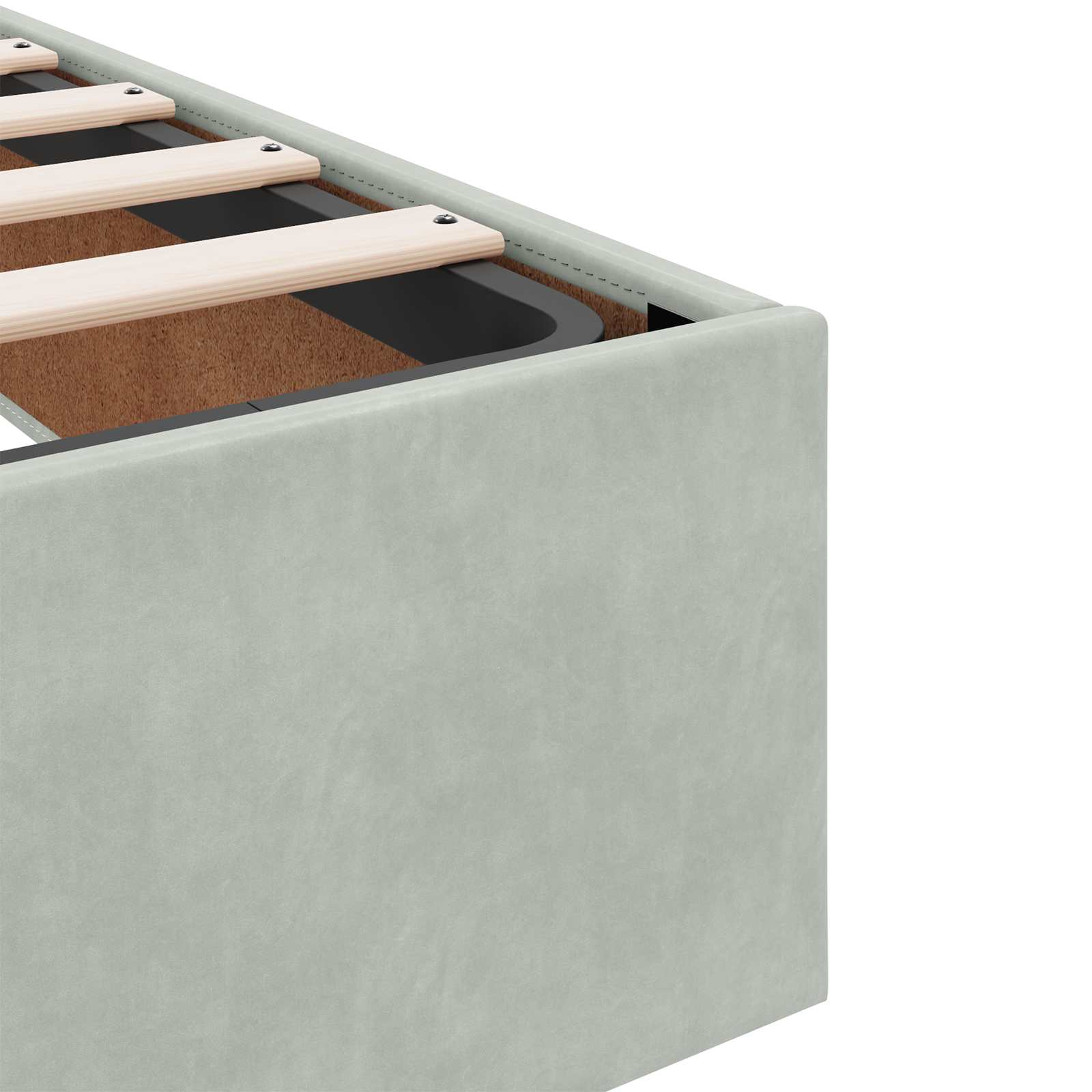 Ottoman Bed met Matrassen en LED Lichtgrijs 120 x 190 cm – afbeelding 10