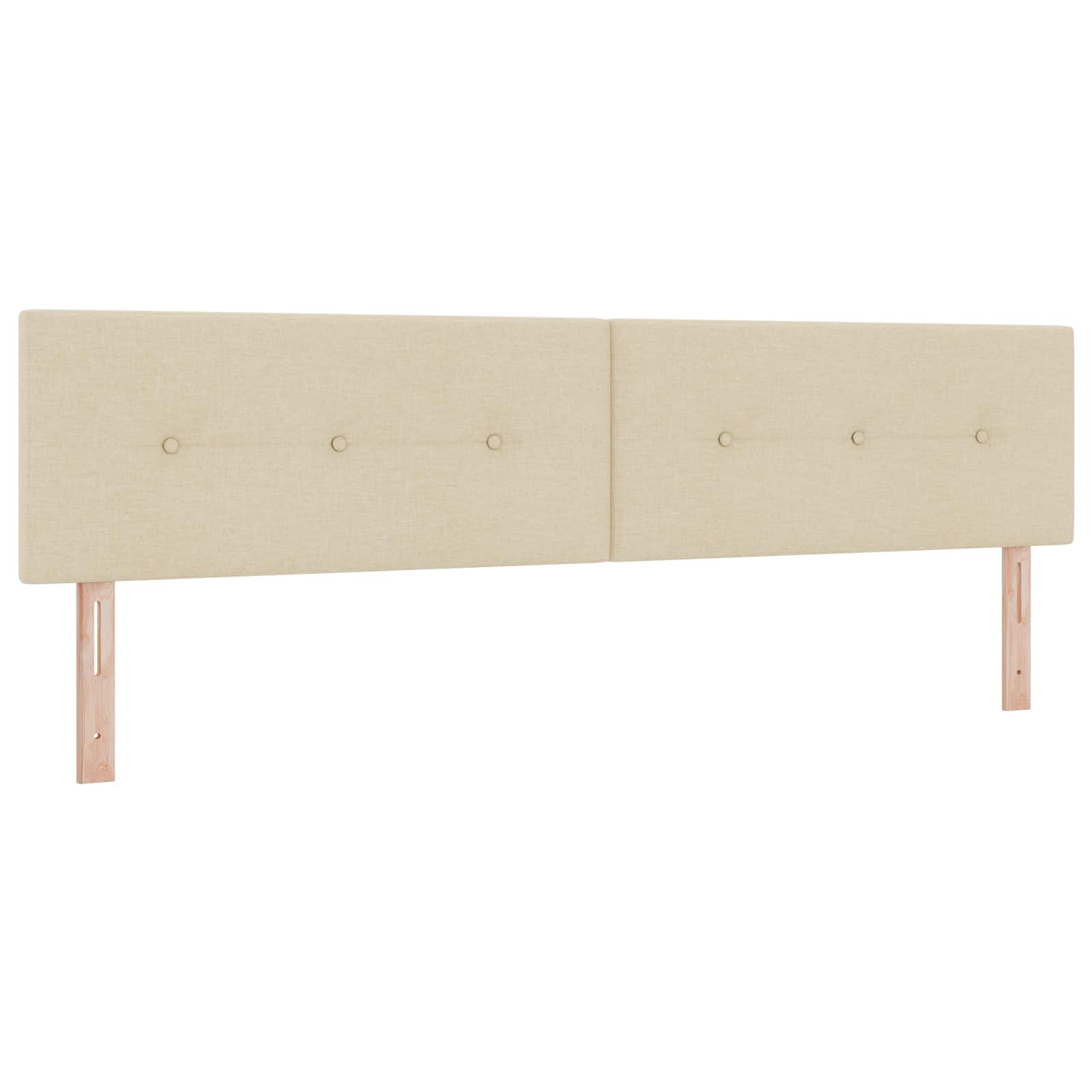 Ottoman Bed met Matrassen en LED Crèmekleurig 200 x 200 cm Stof – afbeelding 3