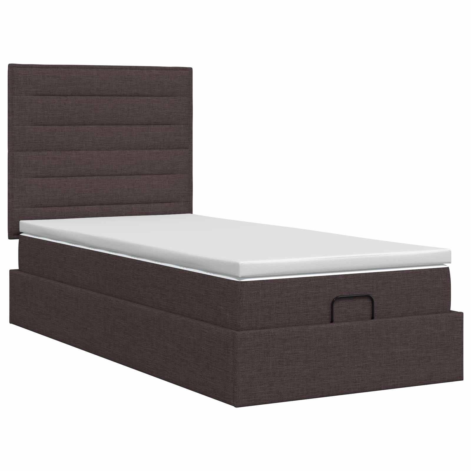 Ottoman bed met matras Donkerbruin 90 x 200 cm Stof – afbeelding 4