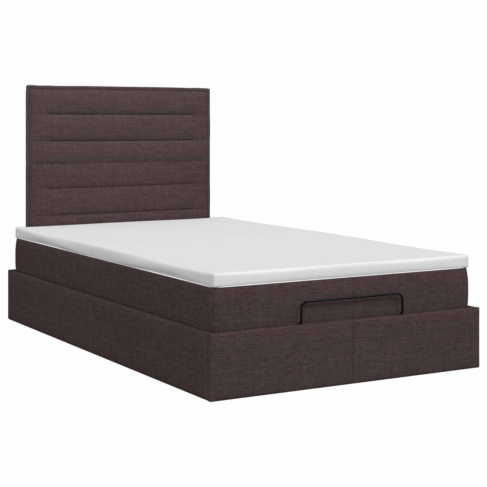 Ottoman bed met matras Donkerbruin 120 x 190 cm Stof – afbeelding 4