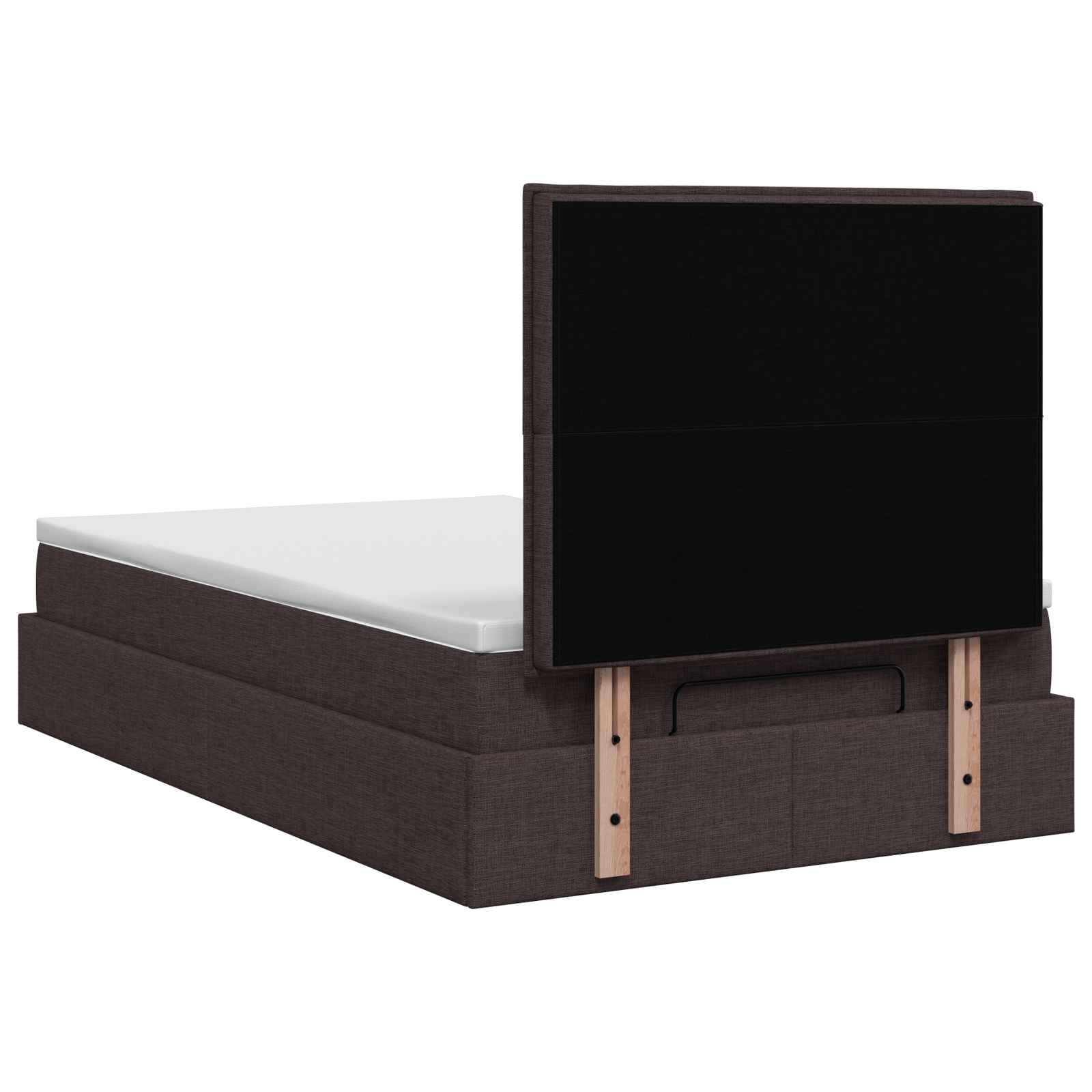 Ottoman bed met matras Donkerbruin 120 x 190 cm Stof – afbeelding 8