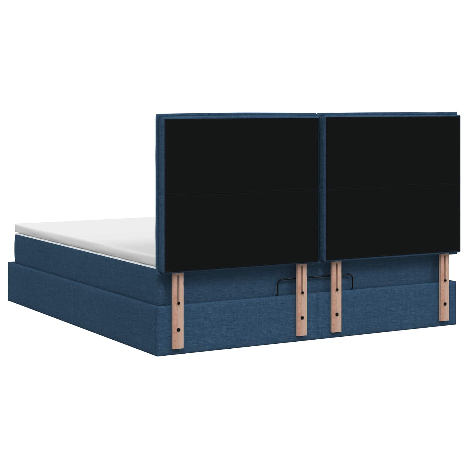 Ottoman bed met matras met hoofdeinde Blauw 140 x 190 cm Stof – afbeelding 8