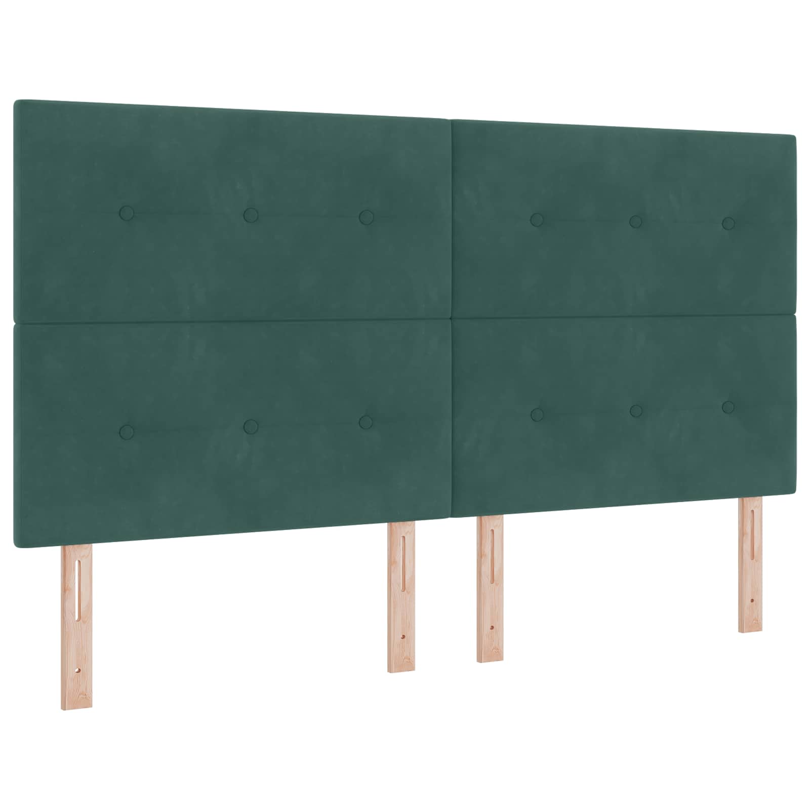 Ottoman bed met matras Donkergroen 180 x 200 cm Fluweel – afbeelding 3
