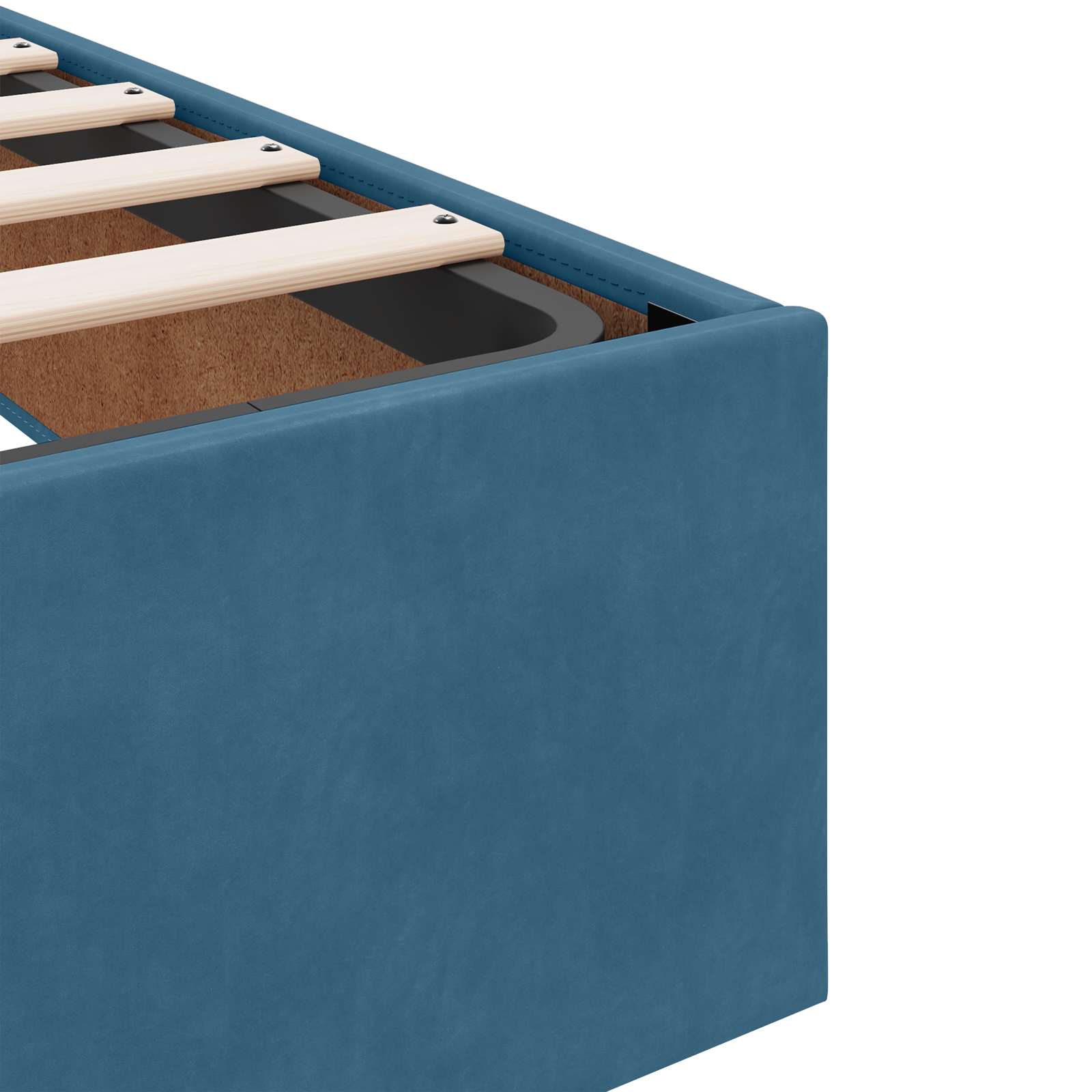 Ottoman bed met matras Donkerblauw 180 x 200 cm Fluweel – afbeelding 10