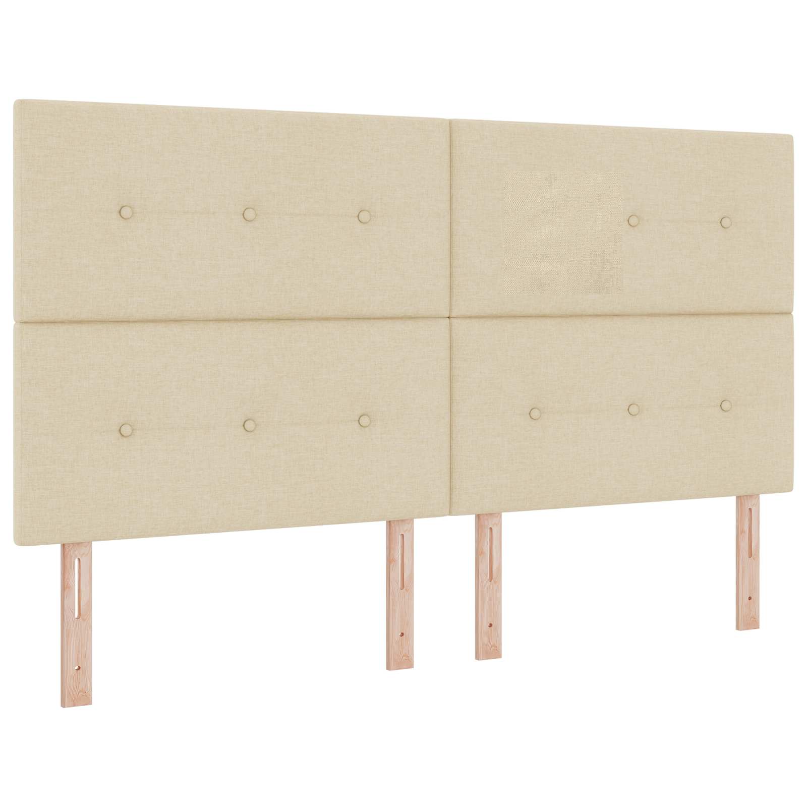 Ottoman bed met matras met hoofdeinde 2 st Crèmekleurig Stof – afbeelding 3