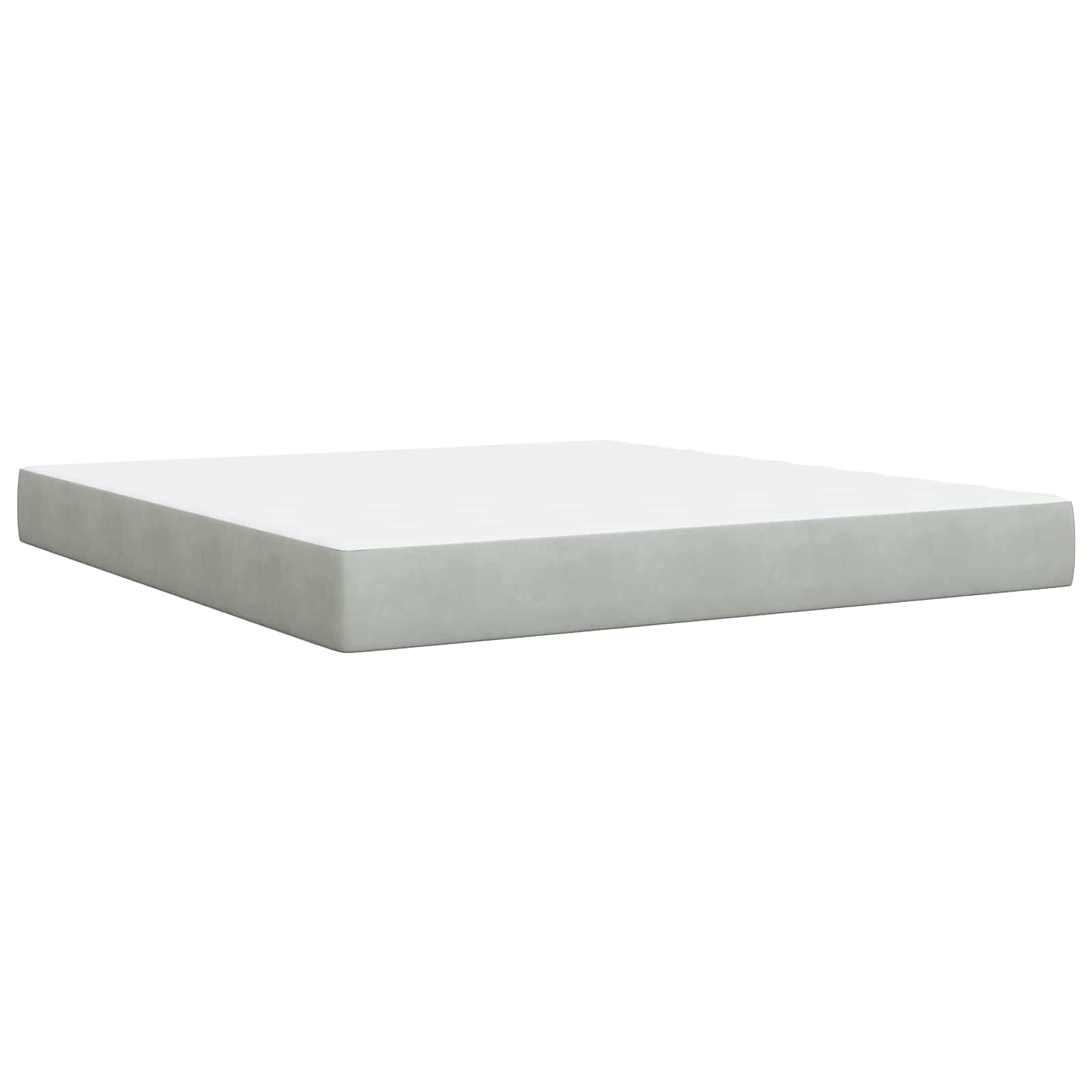Ottoman bed met matras met hoofdeinde 2 st Lichtgrijs Fluweel – afbeelding 5