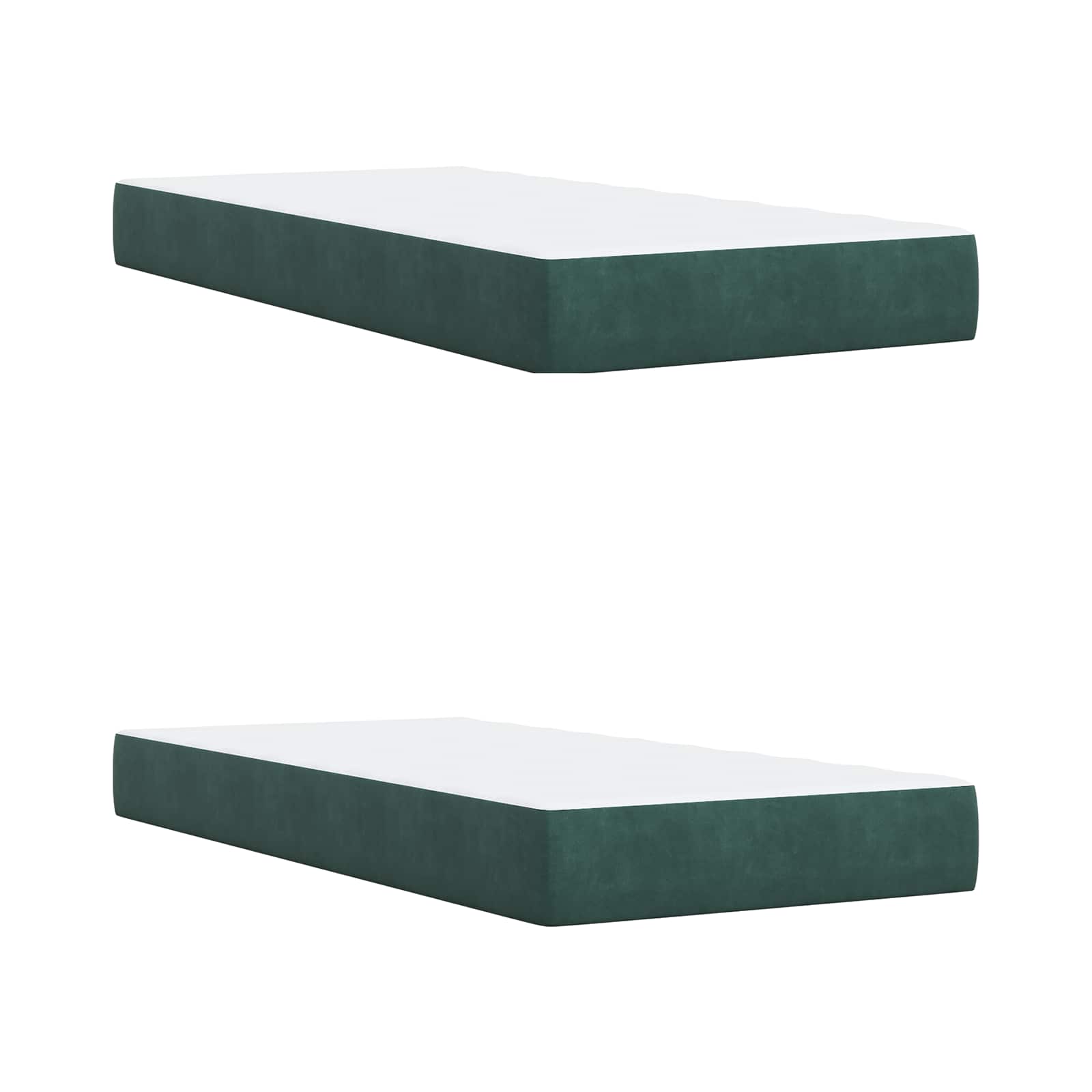 Ottoman bed met matras met hoofdeinde 2 st Donkergroen Fluweel – afbeelding 6