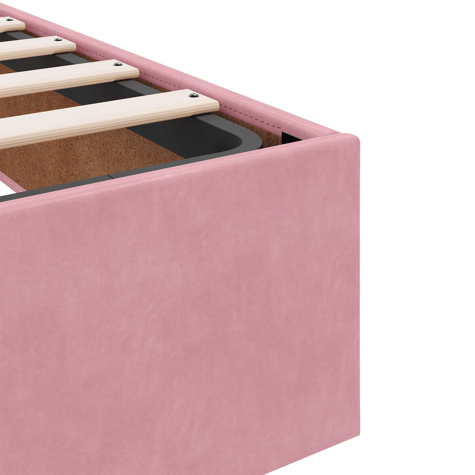Ottoman bed met matras met hoofdeinde 2 st Roze Fluweel – afbeelding 10
