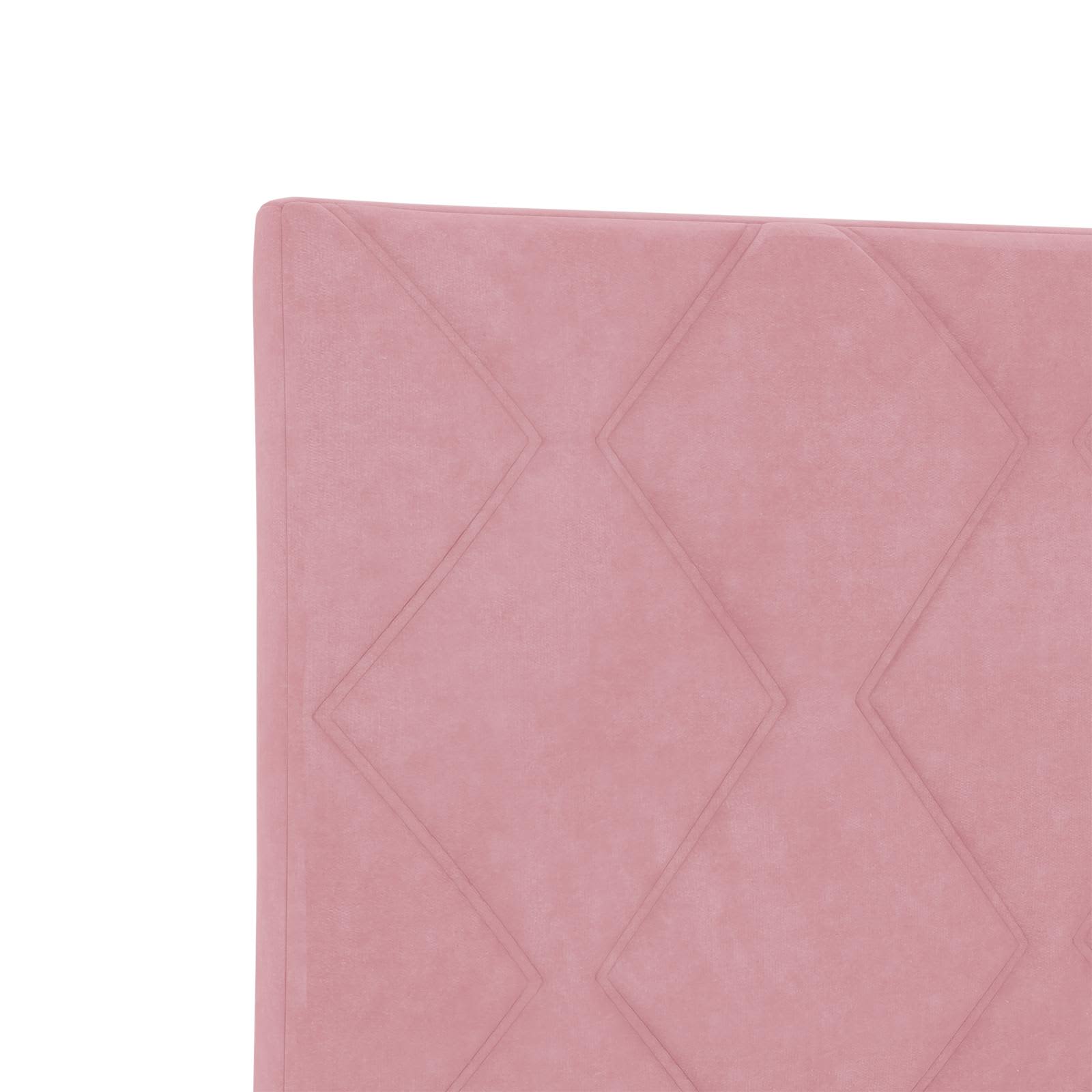 Ottoman bed met matras met hoofdeinde 2 st Roze Fluweel – afbeelding 9
