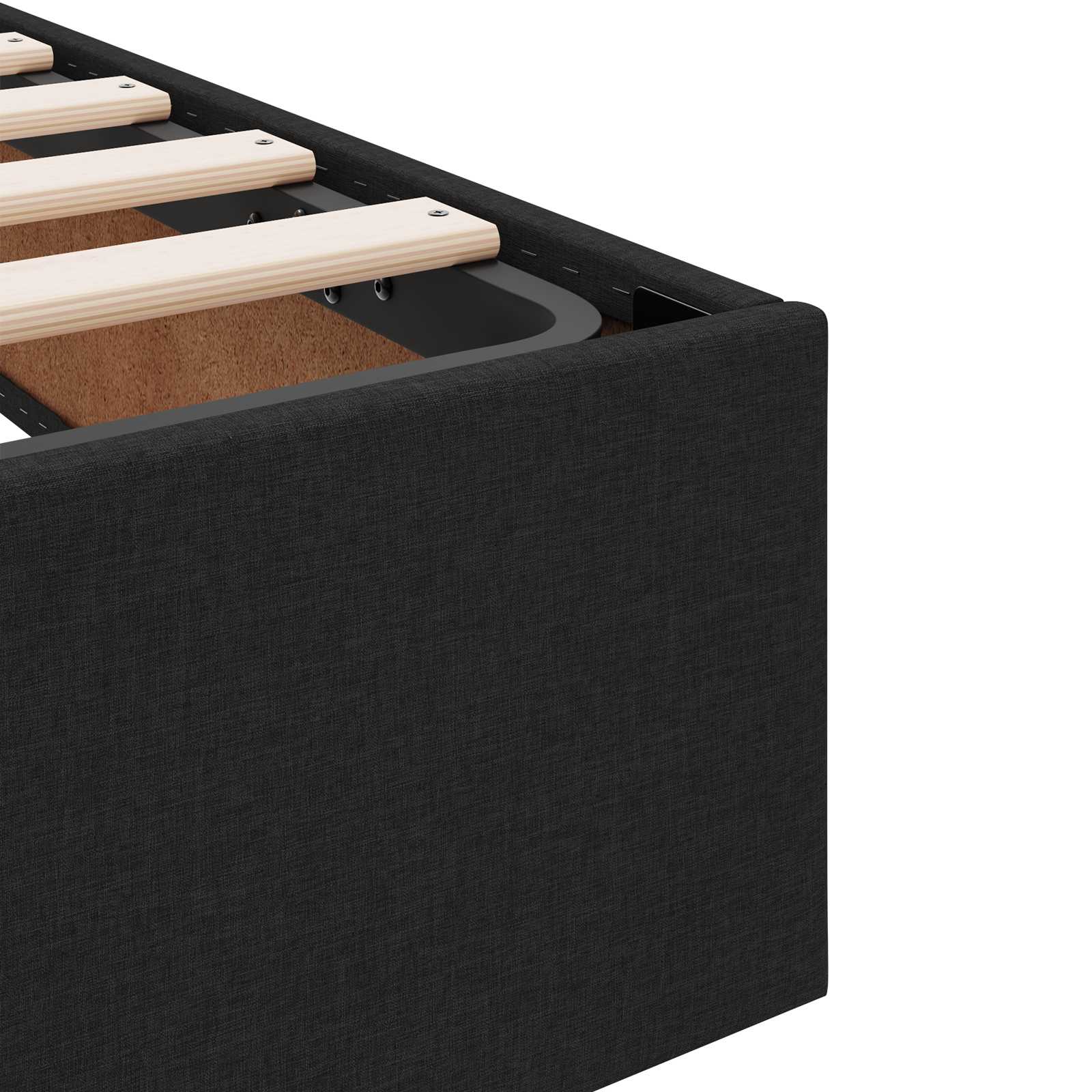 Ottoman Bed met Matrassen en LED Zwart 120 x 190 cm Stof – afbeelding 10