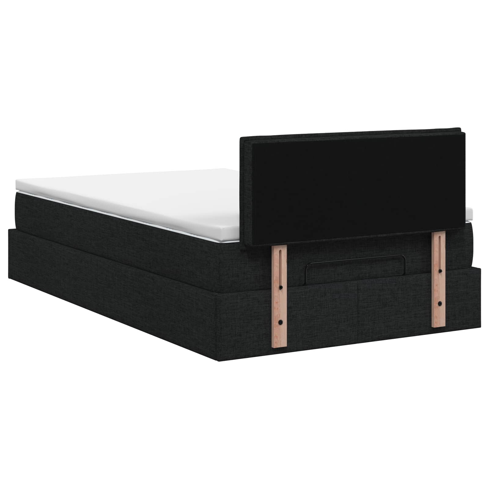 Ottoman Bed met Matrassen en LED Zwart 120 x 190 cm Stof – afbeelding 8