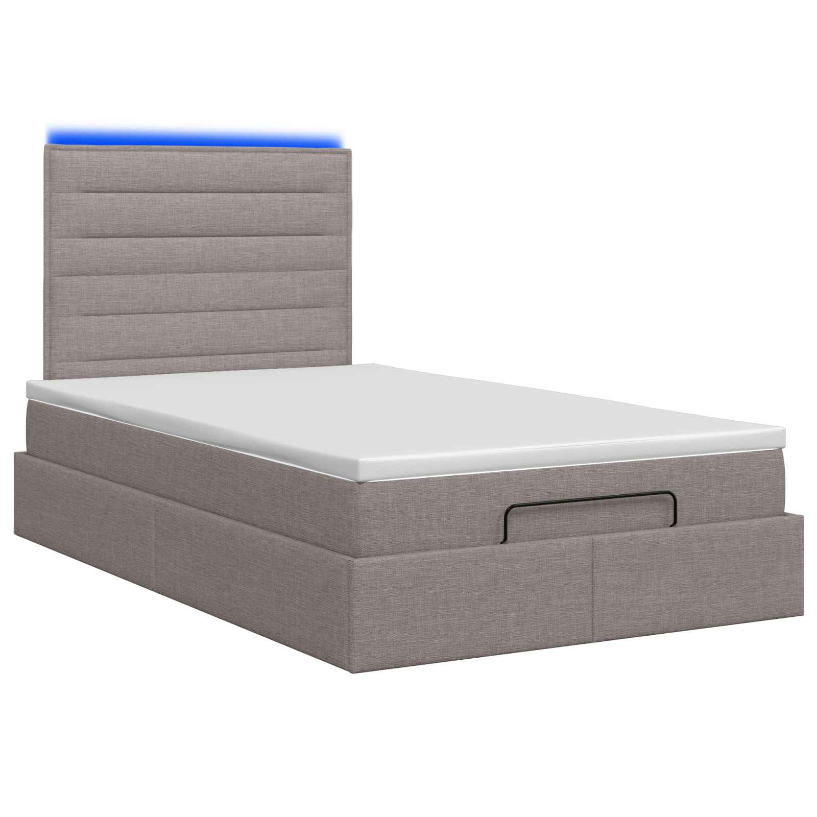 Ottoman Bed met Matrassen en LED Taupe 120 x 200 cm Stof – afbeelding 7