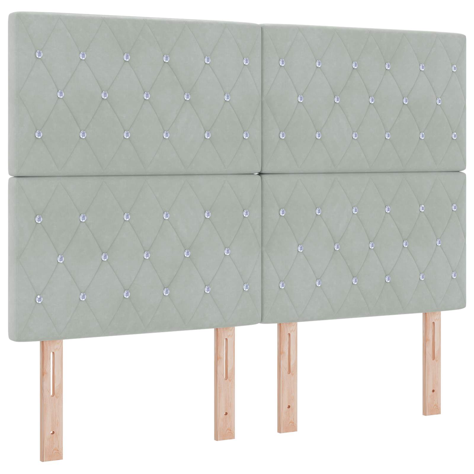 Ottoman Bed met Matrassen en LED Lichtgrijs 160 x 200 cm – afbeelding 3