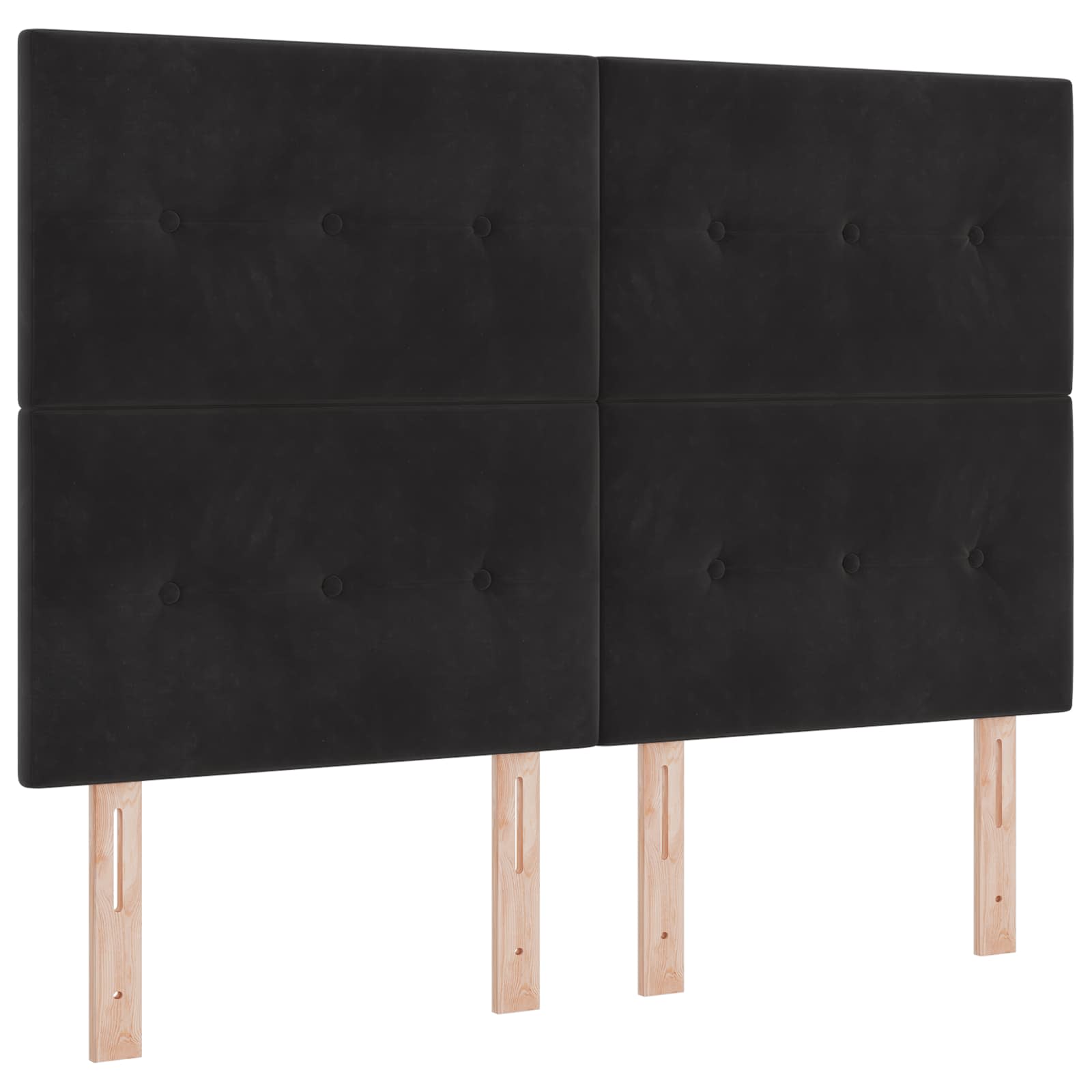 Ottoman Bed met Matrassen en LED Zwart 160 x 200 cm fluweel – afbeelding 3