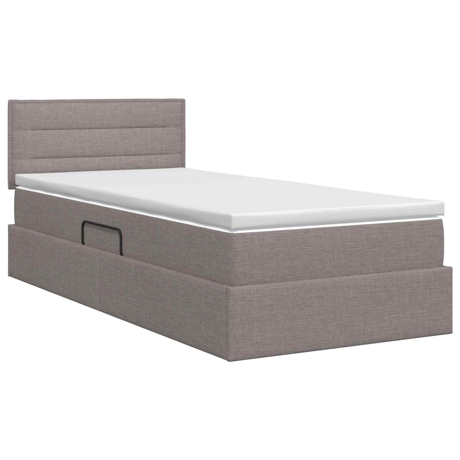 Opbergbed met matras met hoofdeinde Taupe 90 x 200 cm fluweel – afbeelding 7