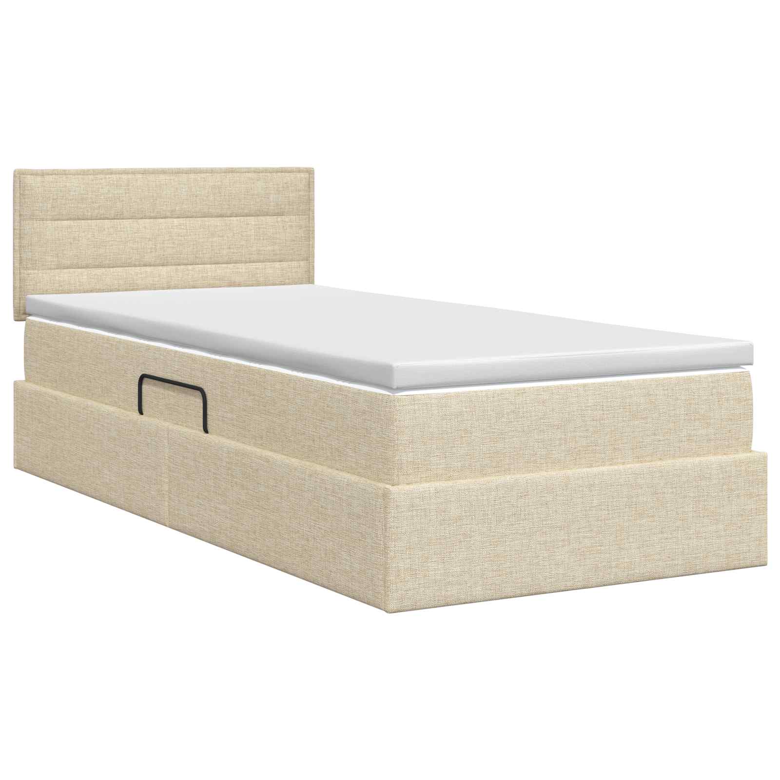 Opbergbed met matras Crèmekleurig 90 x 200 cm fluweel – afbeelding 7