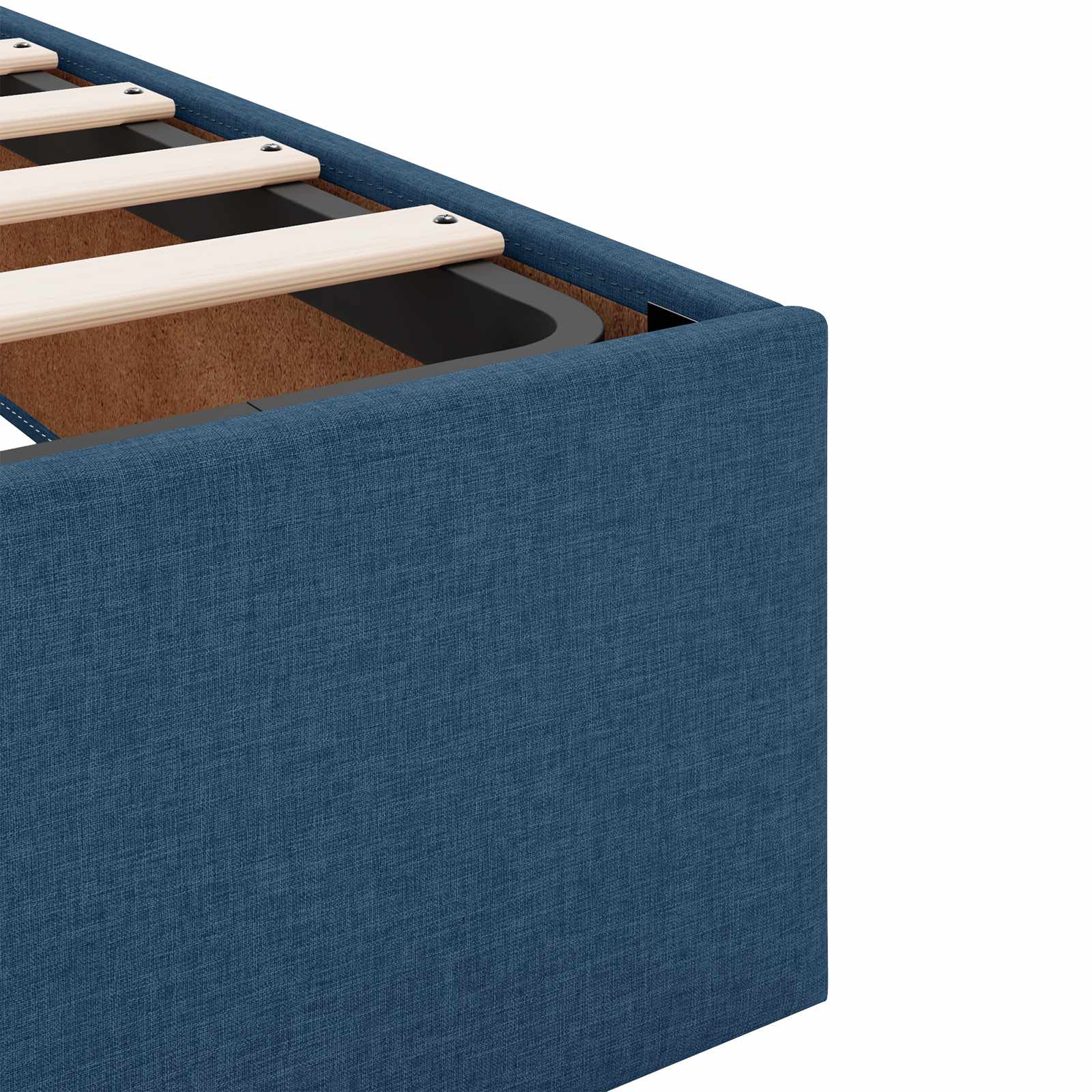 Opbergbed met matras met hoofdeinde Blauw 90 x 200 cm fluweel – afbeelding 10