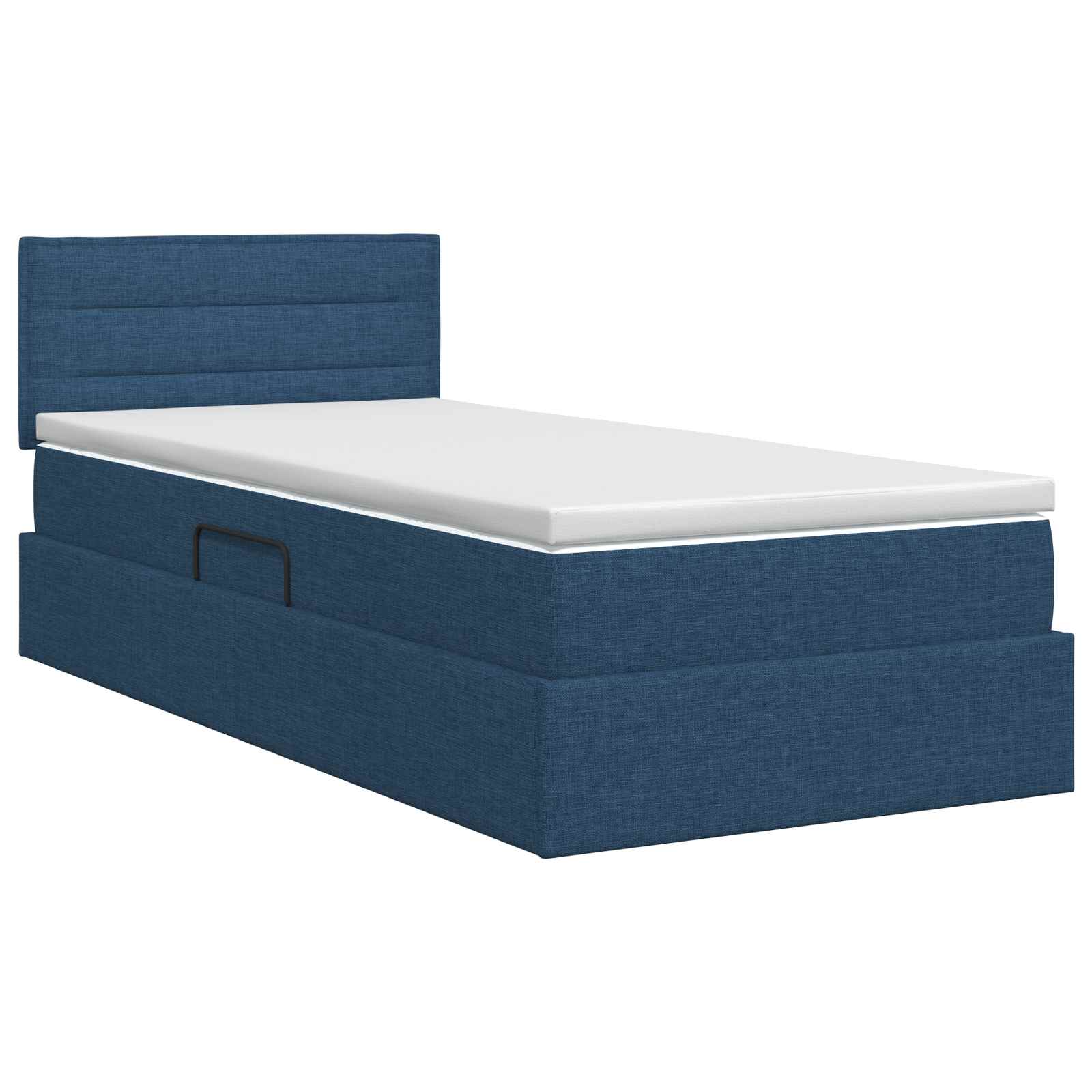 Opbergbed met matras met hoofdeinde Blauw 90 x 200 cm fluweel – afbeelding 7