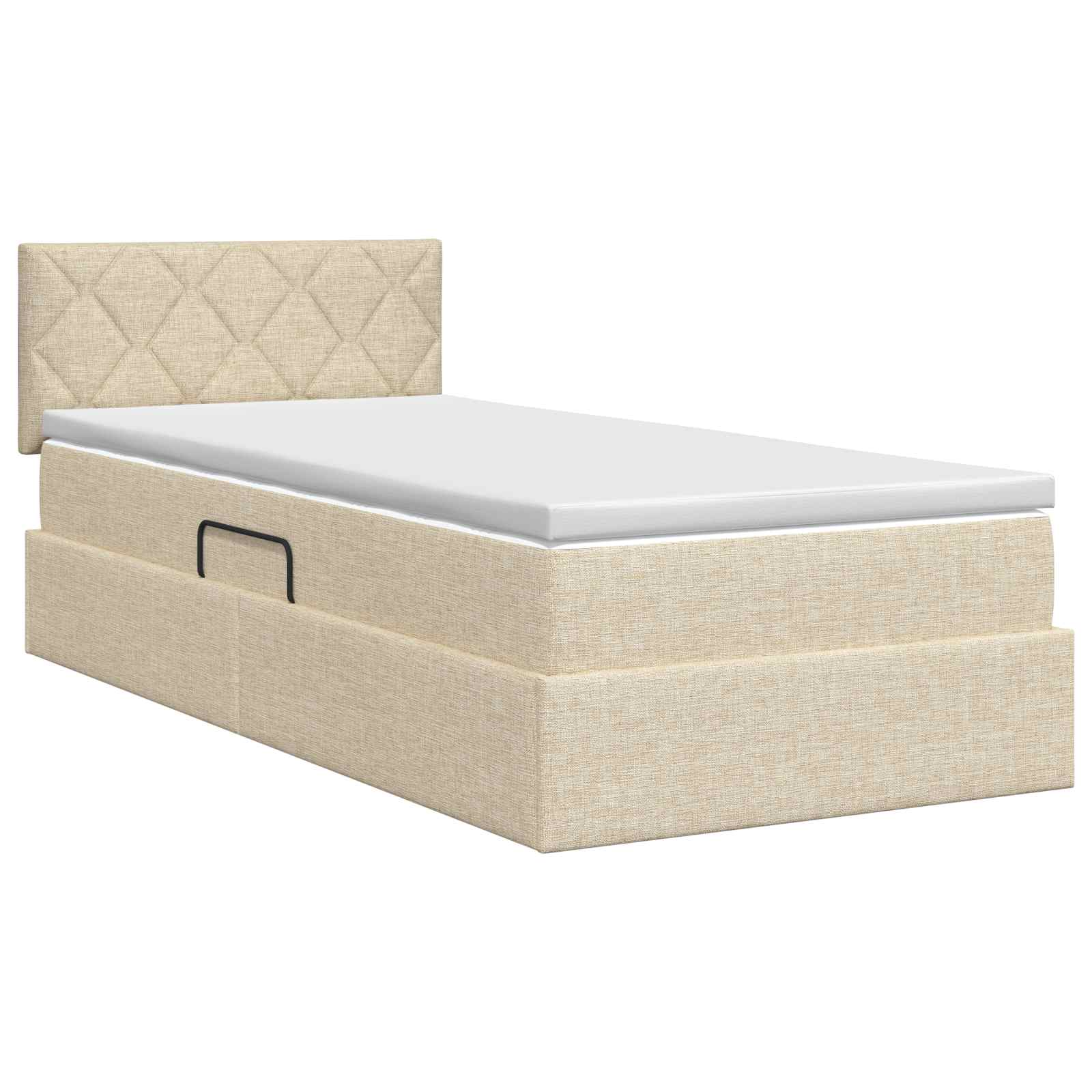 Opbergbed met matras Crèmekleurig 90 x 190 cm fluweel – afbeelding 7