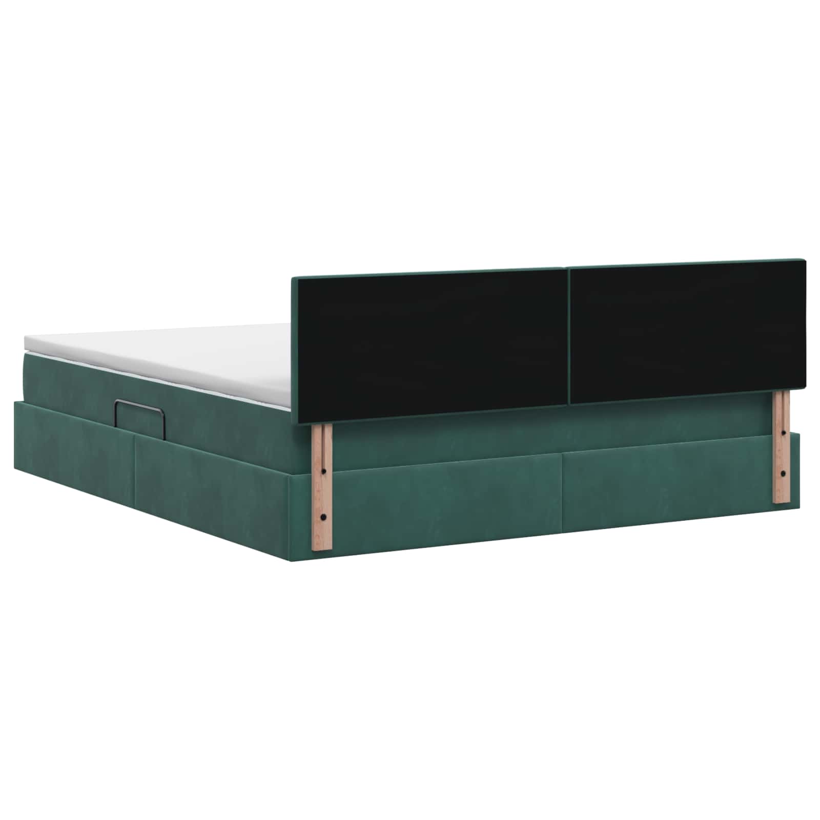 Opslag bed met hoofdeinde Donkergroen 160 x 200 cm Fluweel – afbeelding 8