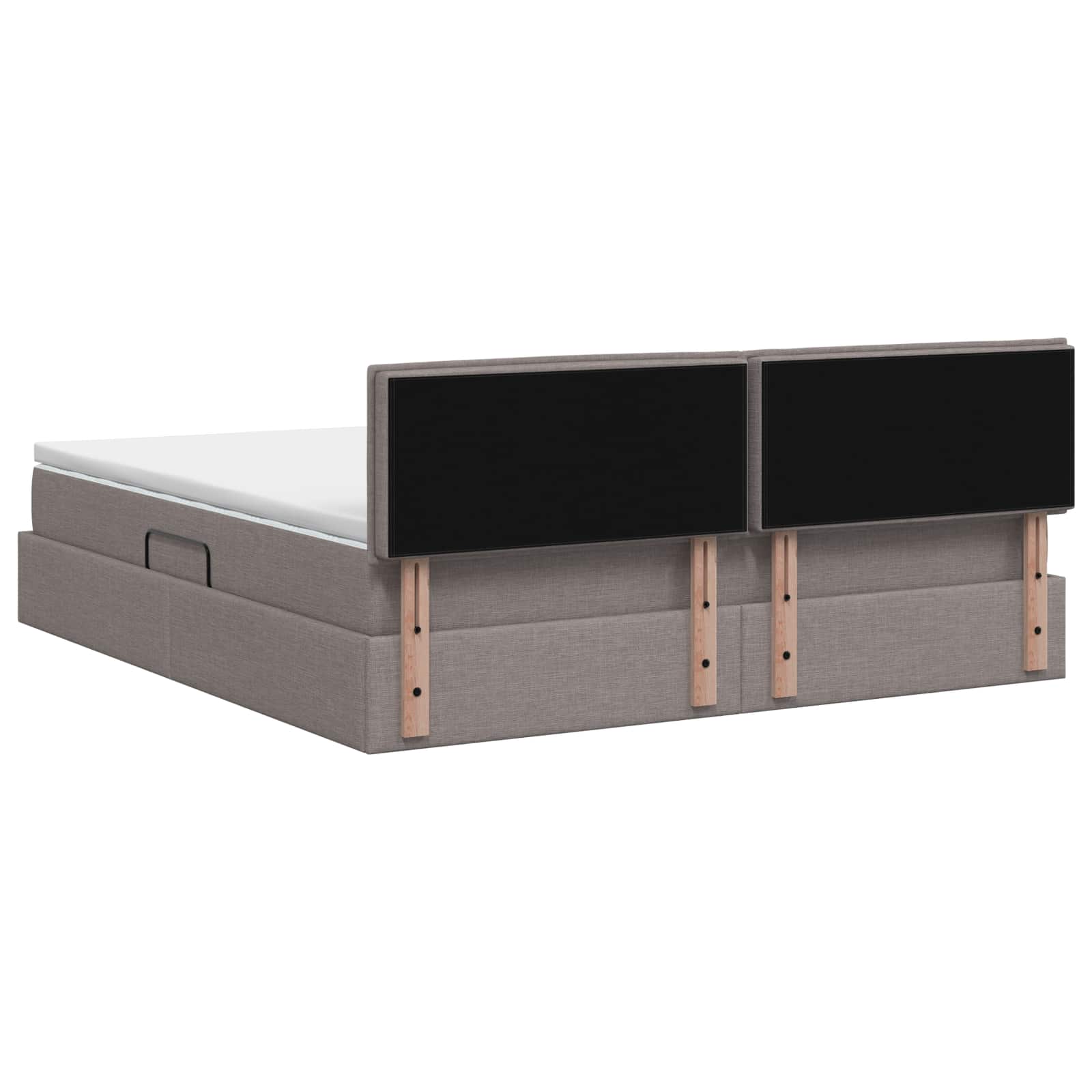 LED Opslagbed met Matras Taupe 180 x 200 cm Stof – afbeelding 8