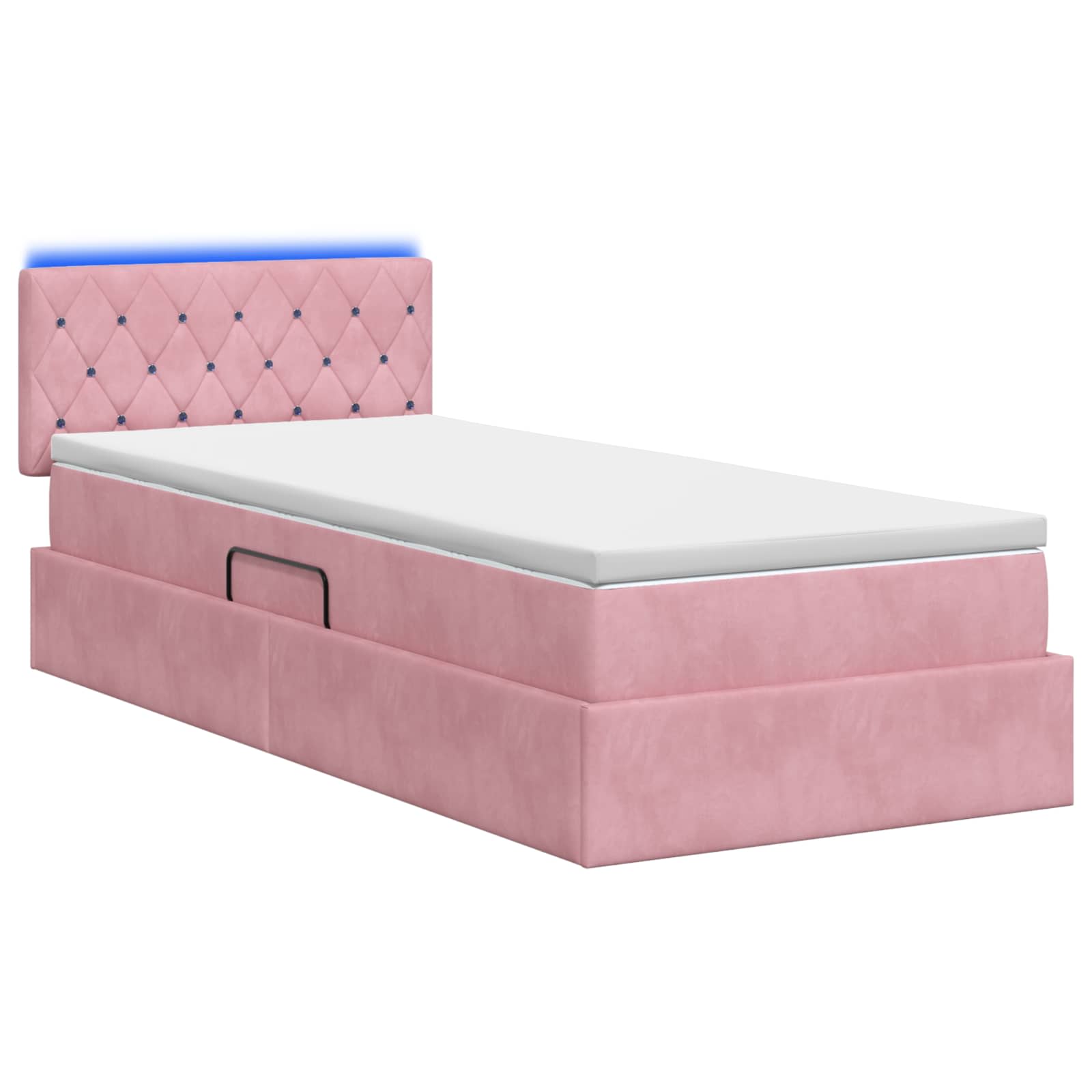 LED Opslagbed met Matras Roze 90 x 200 cm Fluweel – afbeelding 7